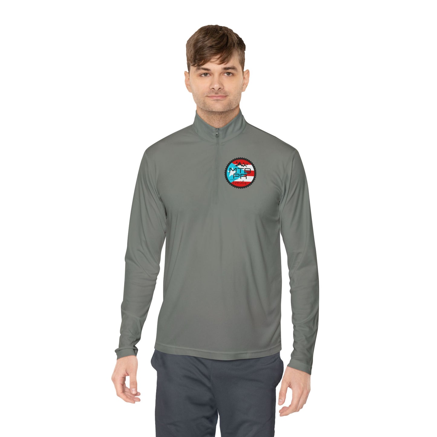 Unisex Quarter-Zip Pullover - MTB PR Trails - Bandera