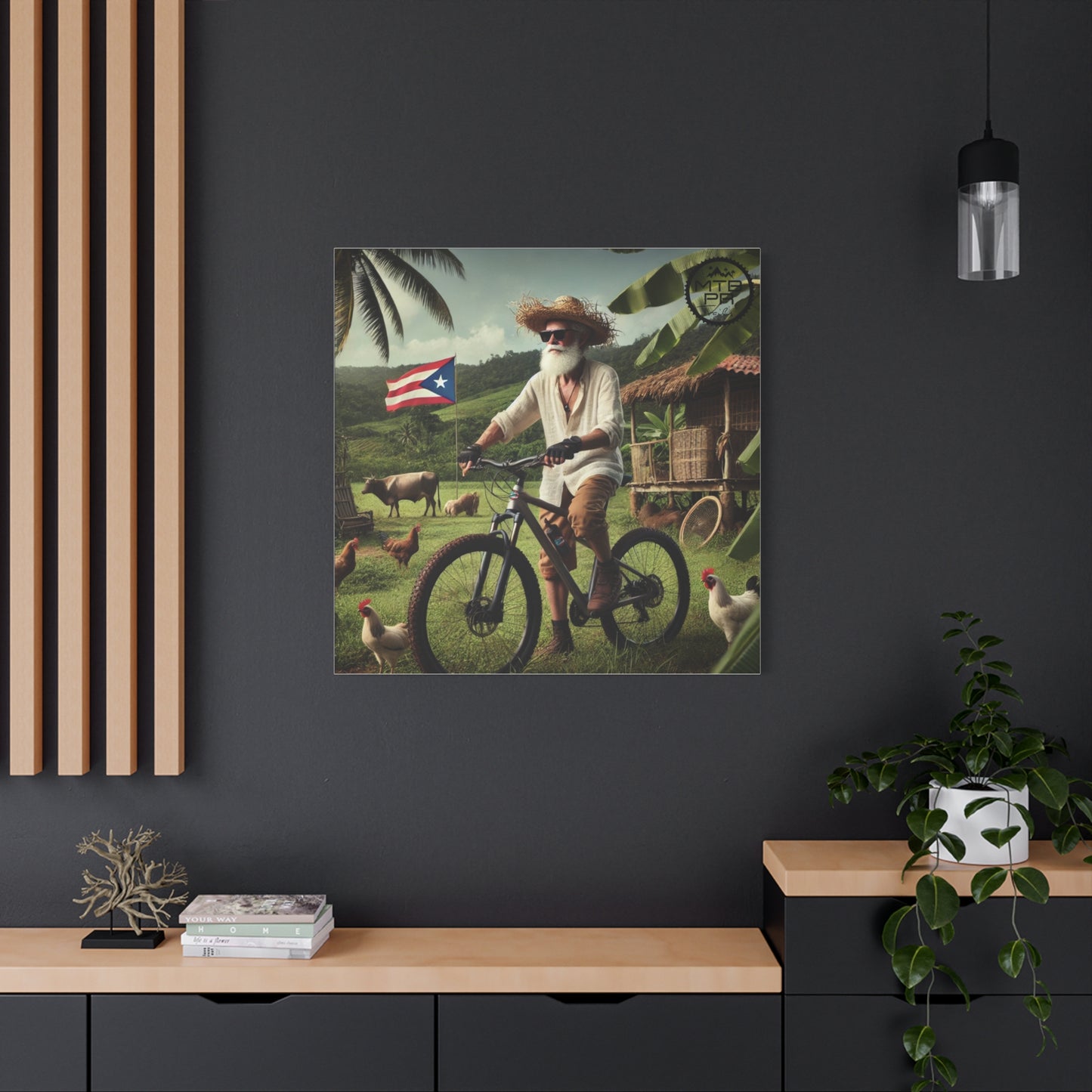 El Jibaro MTB - Matte Canvas, Stretched, 1.25"