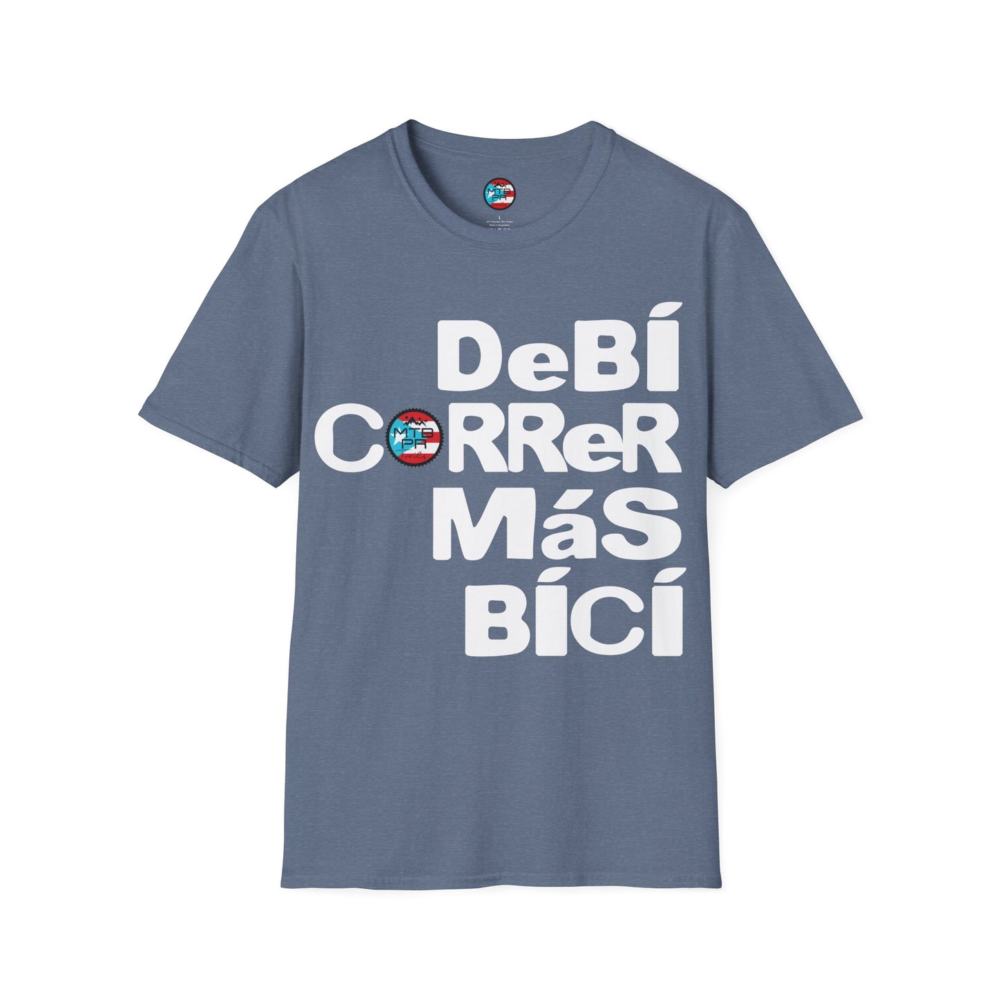 DeBI CoRReR MaS BICI - White - MTB PR TRAILS - Unisex Softstyle T-Shirt
