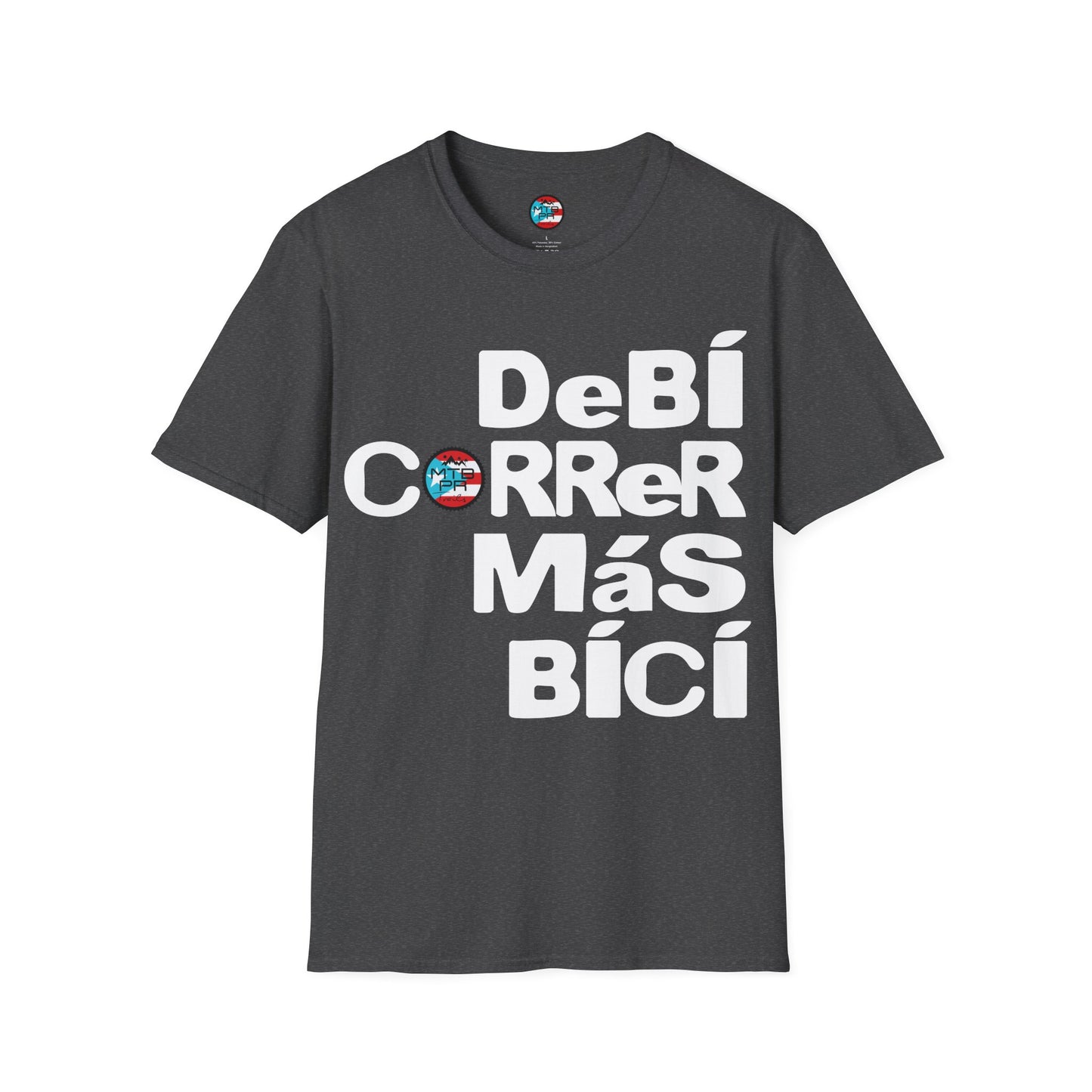DeBI CoRReR MaS BICI - White - MTB PR TRAILS - Unisex Softstyle T-Shirt
