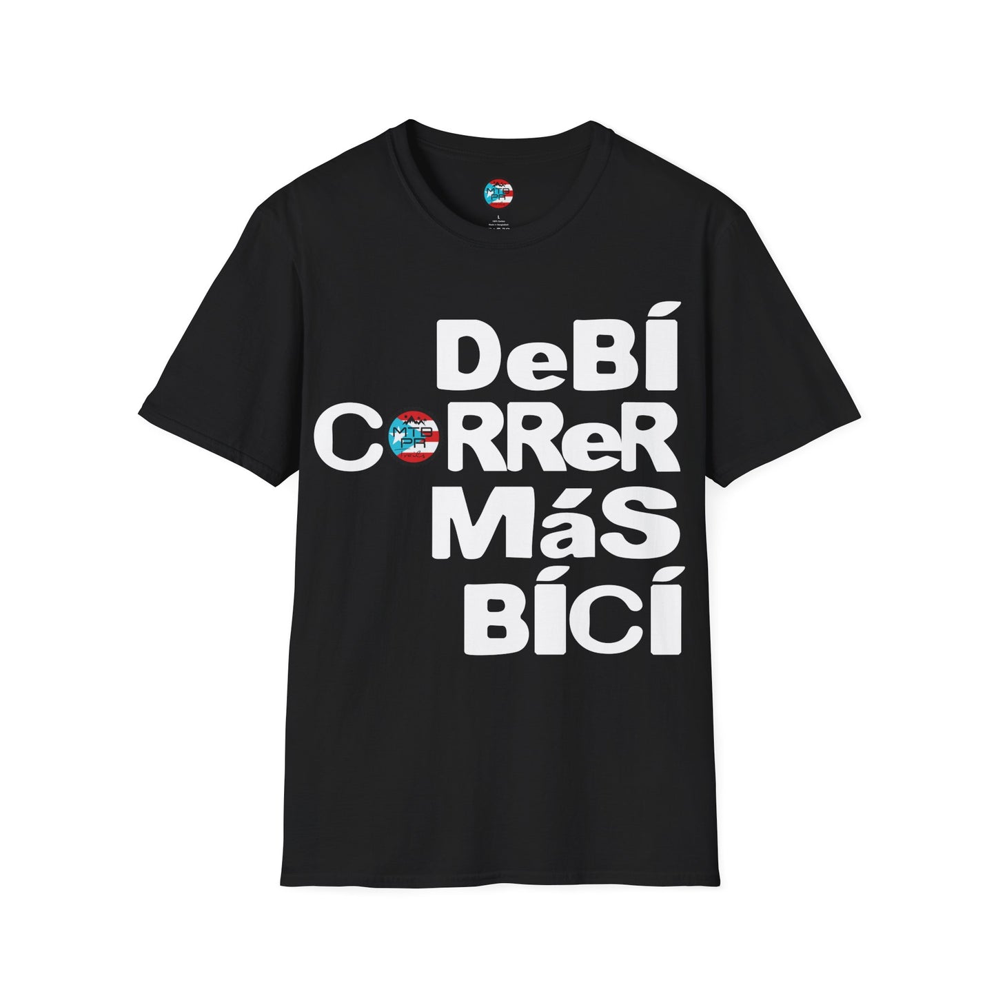 DeBI CoRReR MaS BICI - White - MTB PR TRAILS - Unisex Softstyle T-Shirt