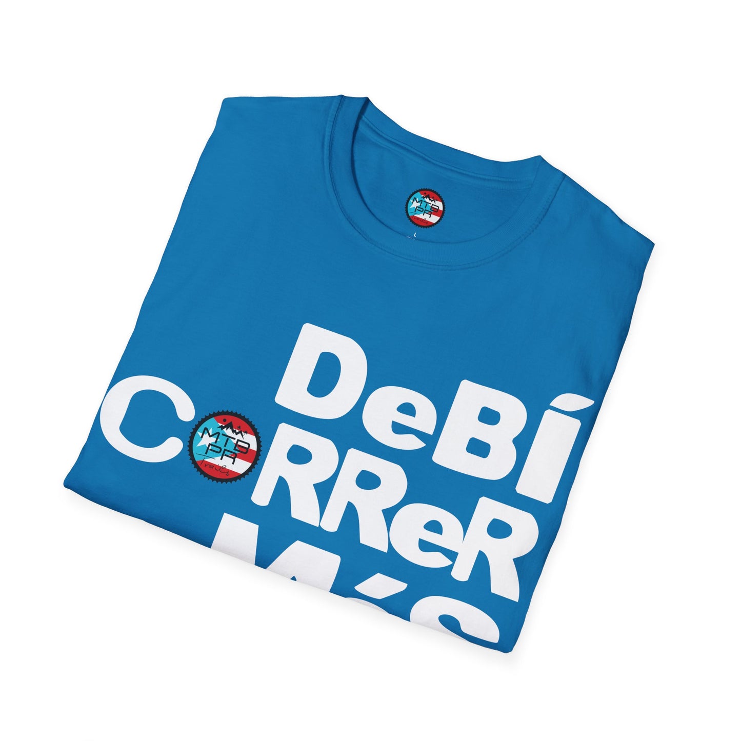 DeBI CoRReR MaS BICI - White - MTB PR TRAILS - Unisex Softstyle T-Shirt