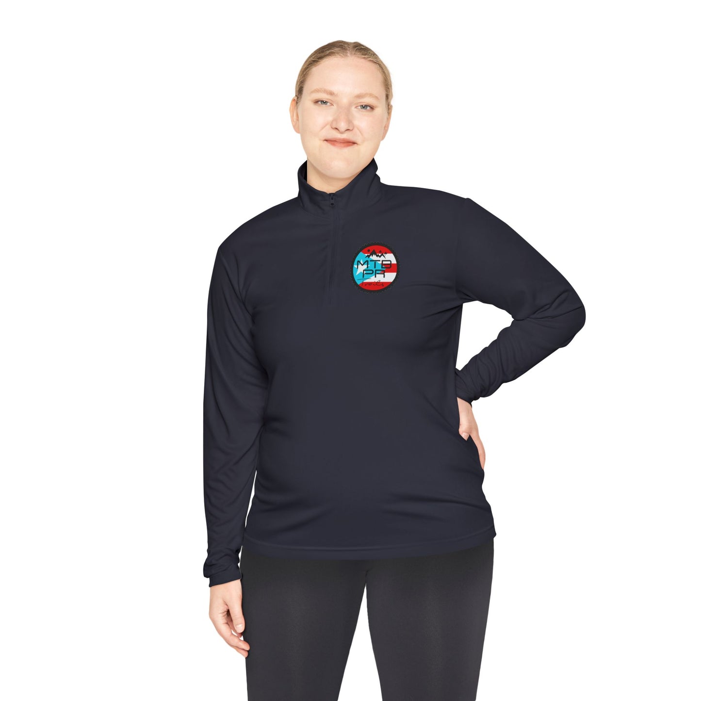 Unisex Quarter-Zip Pullover - MTB PR Trails - Bandera