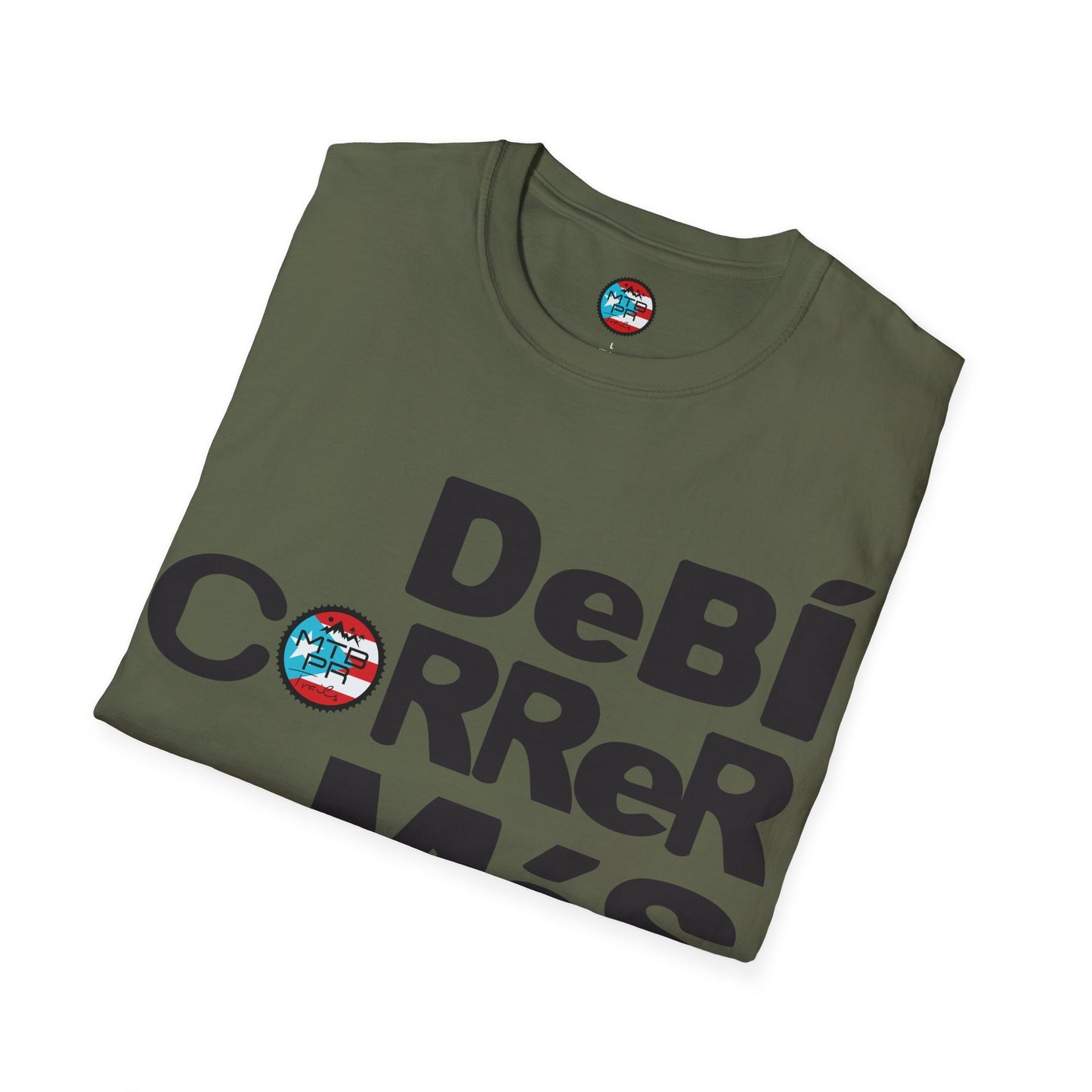 DeBI CoRReR MaS BICI - Black - MTB PR TRAILS - Unisex Softstyle T-Shirt