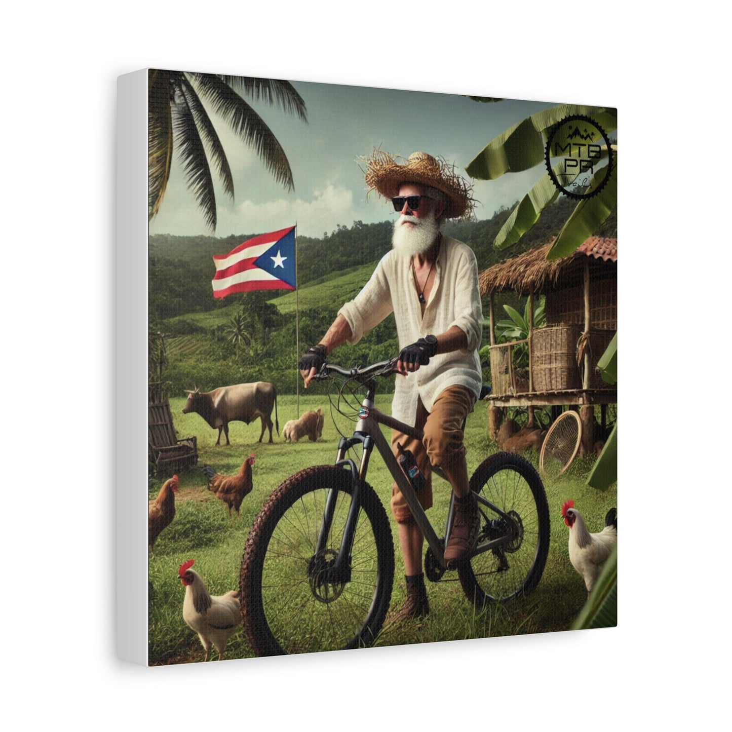 El Jibaro MTB - Matte Canvas, Stretched, 1.25"
