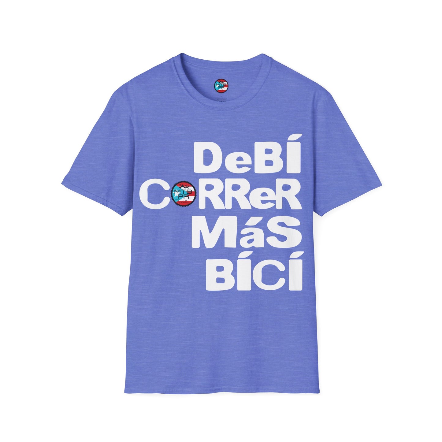 DeBI CoRReR MaS BICI - White - MTB PR TRAILS - Unisex Softstyle T-Shirt