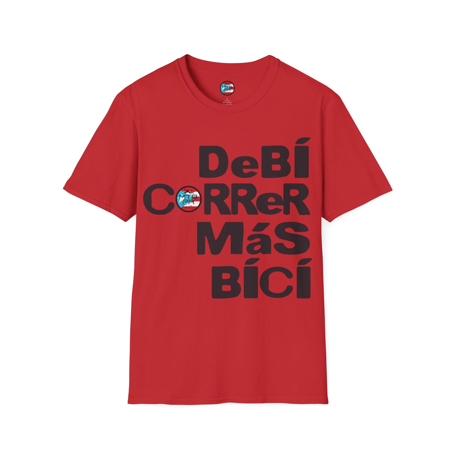 DeBI CoRReR MaS BICI - Black - MTB PR TRAILS - Unisex Softstyle T-Shirt