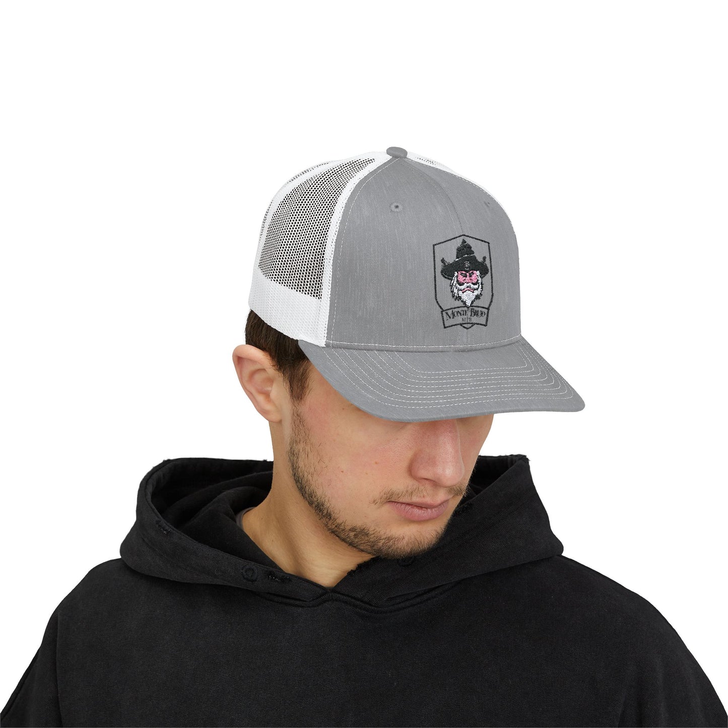 Snapback Trucker Cap - Monte Brujo MTB Trail Logo Design - Guayam Puerto Rico