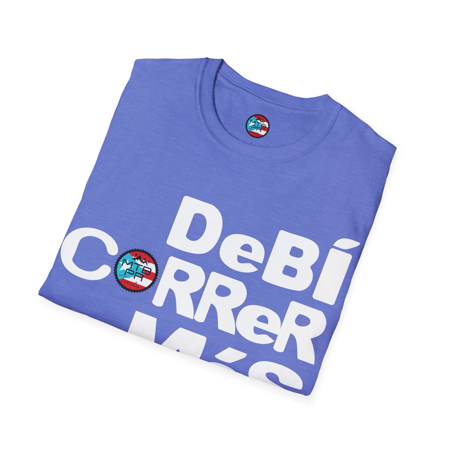 DeBI CoRReR MaS BICI - White - MTB PR TRAILS - Unisex Softstyle T-Shirt