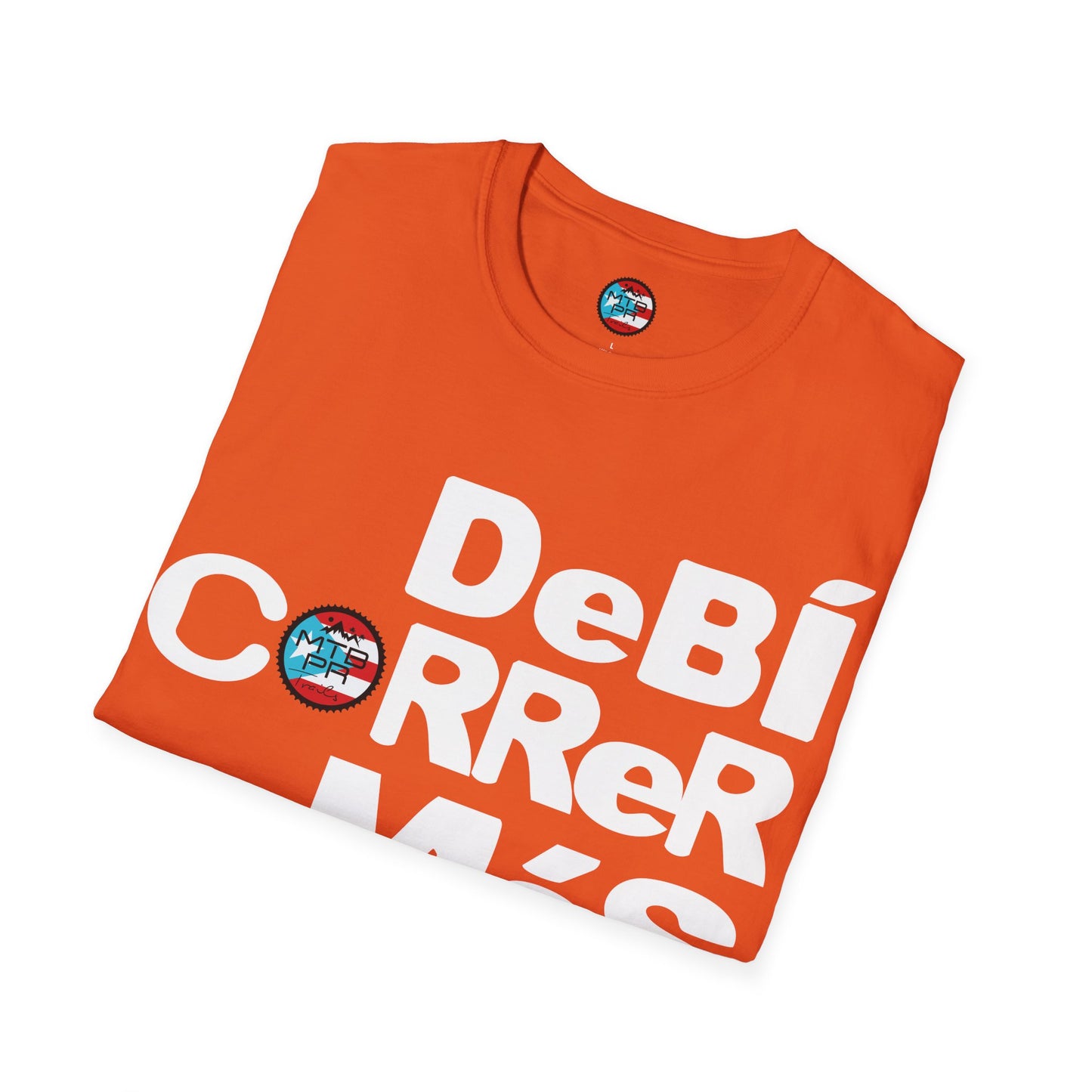DeBI CoRReR MaS BICI - White - MTB PR TRAILS - Unisex Softstyle T-Shirt