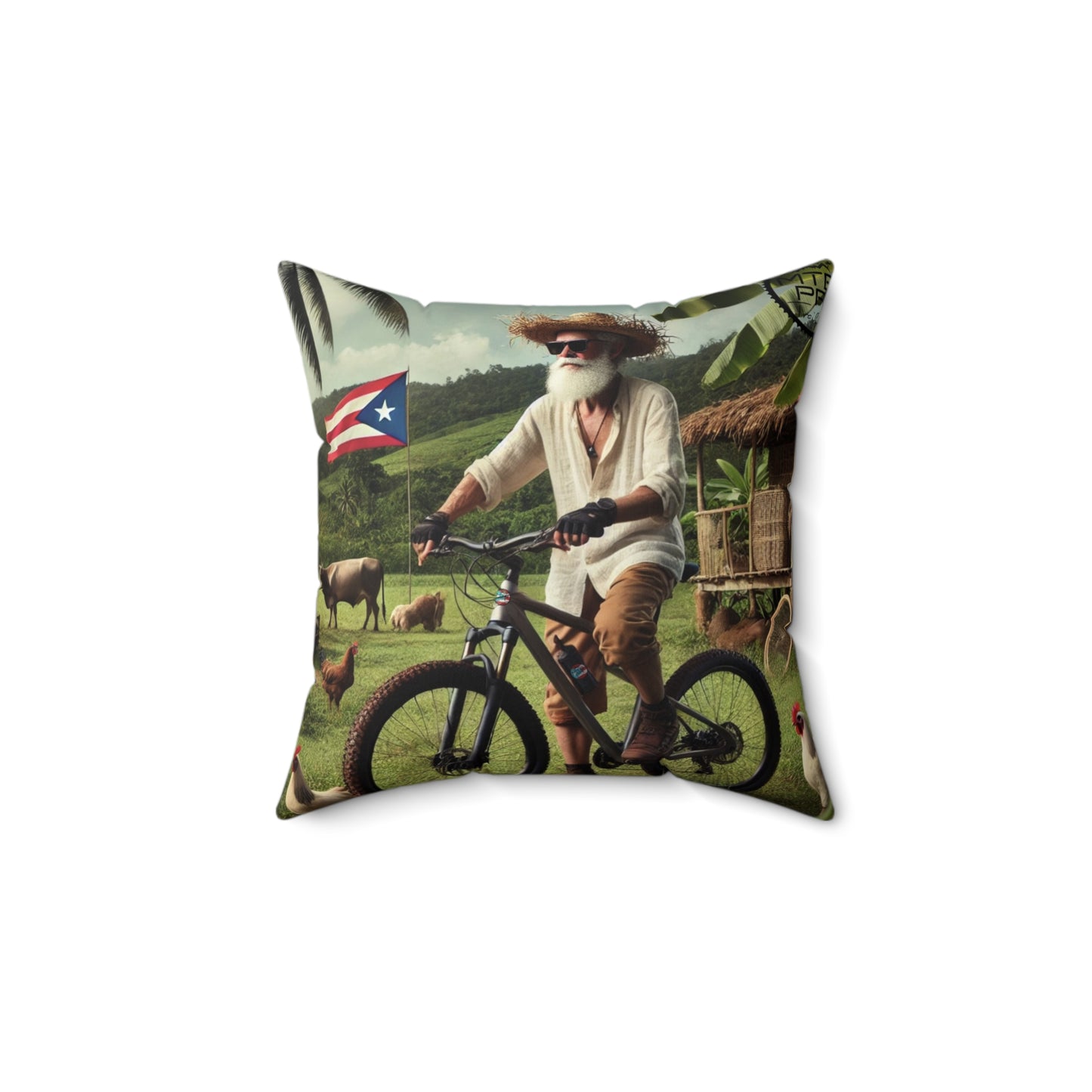 El Jibaro MTB - OG - Spun Polyester Square Pillow