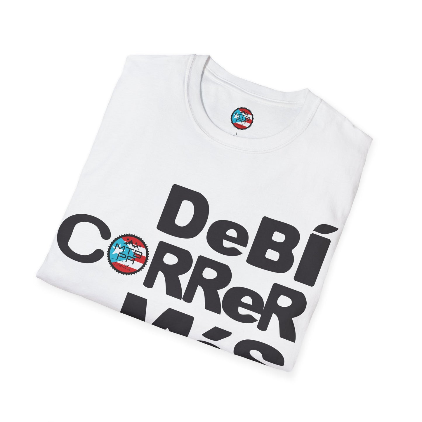 DeBI CoRReR MaS BICI - Black - MTB PR TRAILS - Unisex Softstyle T-Shirt