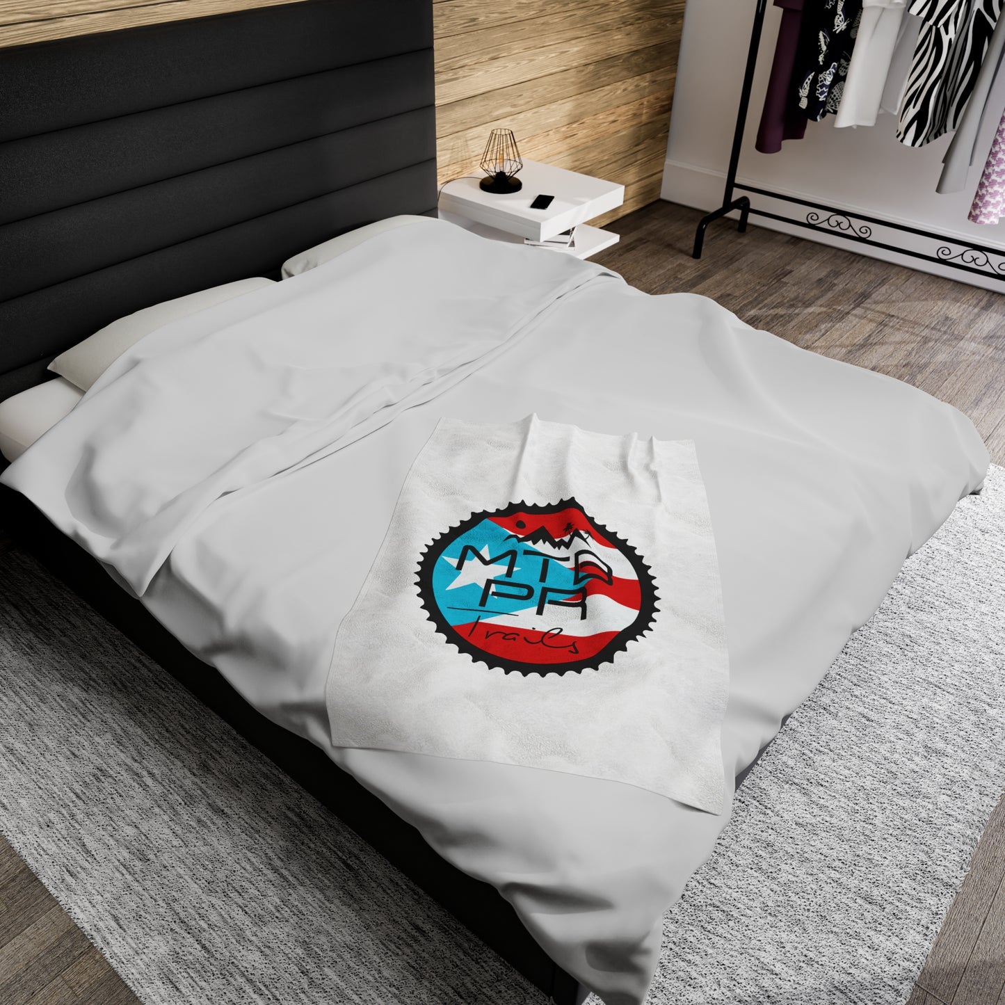 Velveteen Plush Blanket - MTB PR Trals - Bandera