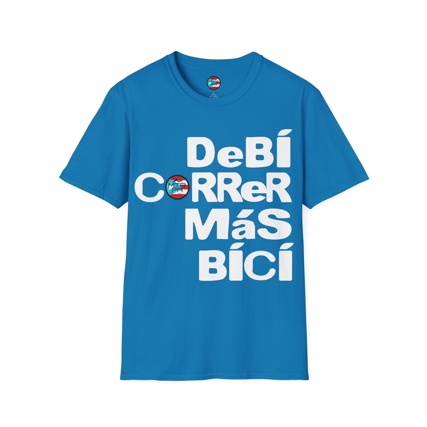 DeBI CoRReR MaS BICI - White - MTB PR TRAILS - Unisex Softstyle T-Shirt
