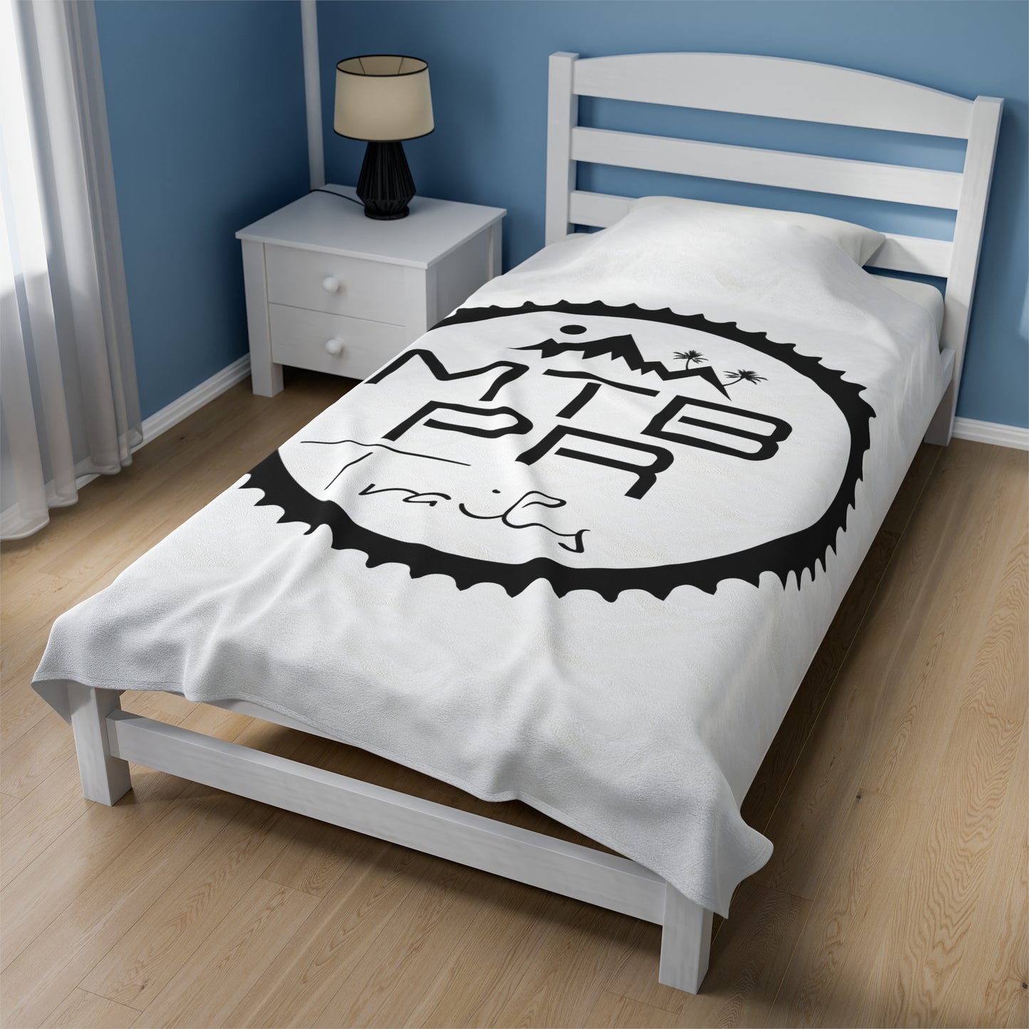 MTB PR Trails - OG Logo Velveteen Plush Blanket