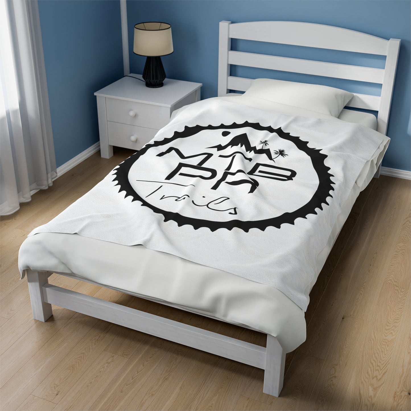 MTB PR Trails - OG Logo Velveteen Plush Blanket