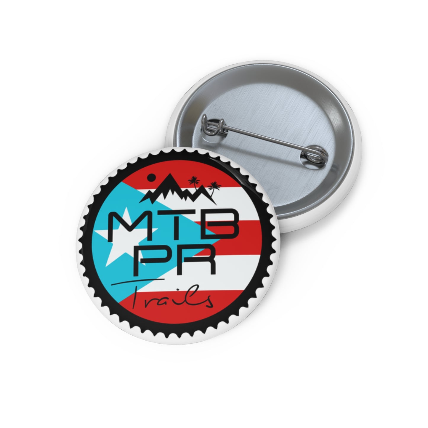 MTB PR Trails - Bandera - Custom Pin Buttons