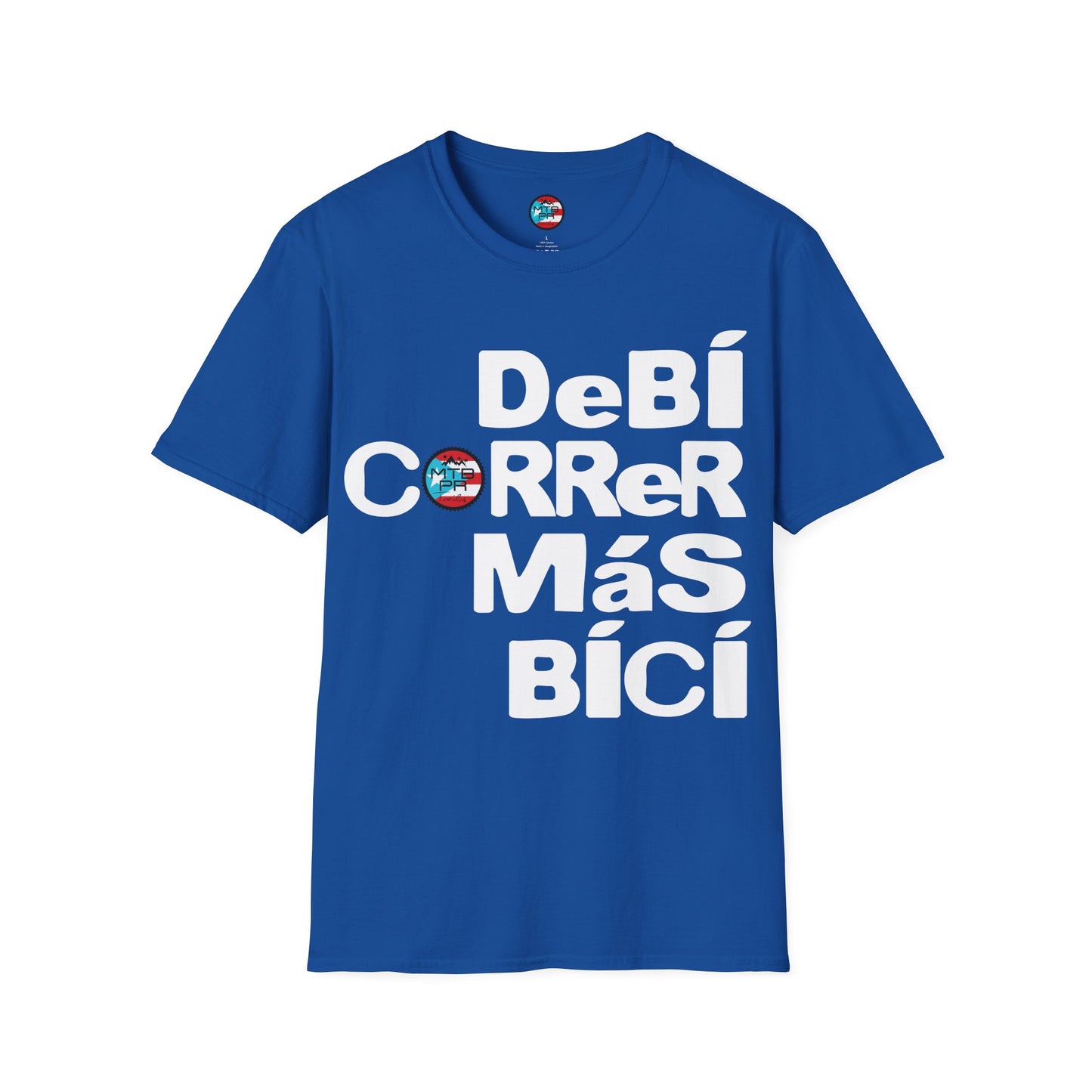 DeBI CoRReR MaS BICI - White - MTB PR TRAILS - Unisex Softstyle T-Shirt
