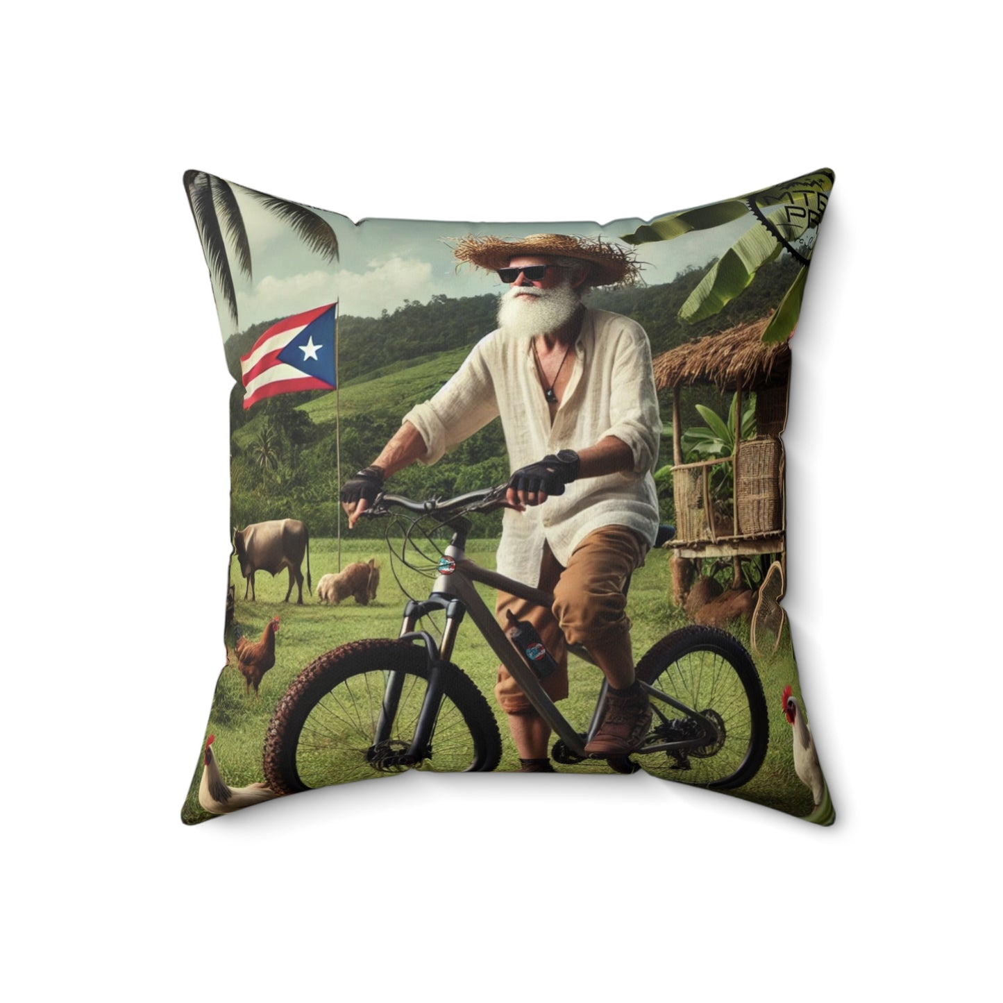 El Jibaro MTB - OG - Spun Polyester Square Pillow