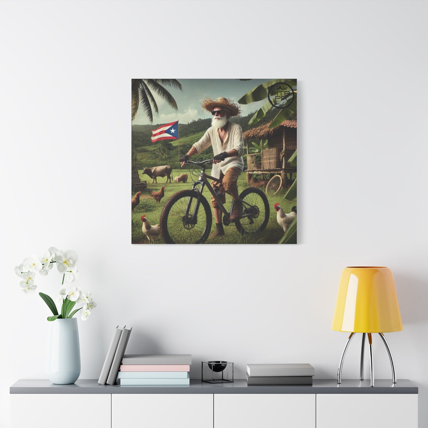 El Jibaro MTB - Matte Canvas, Stretched, 1.25"