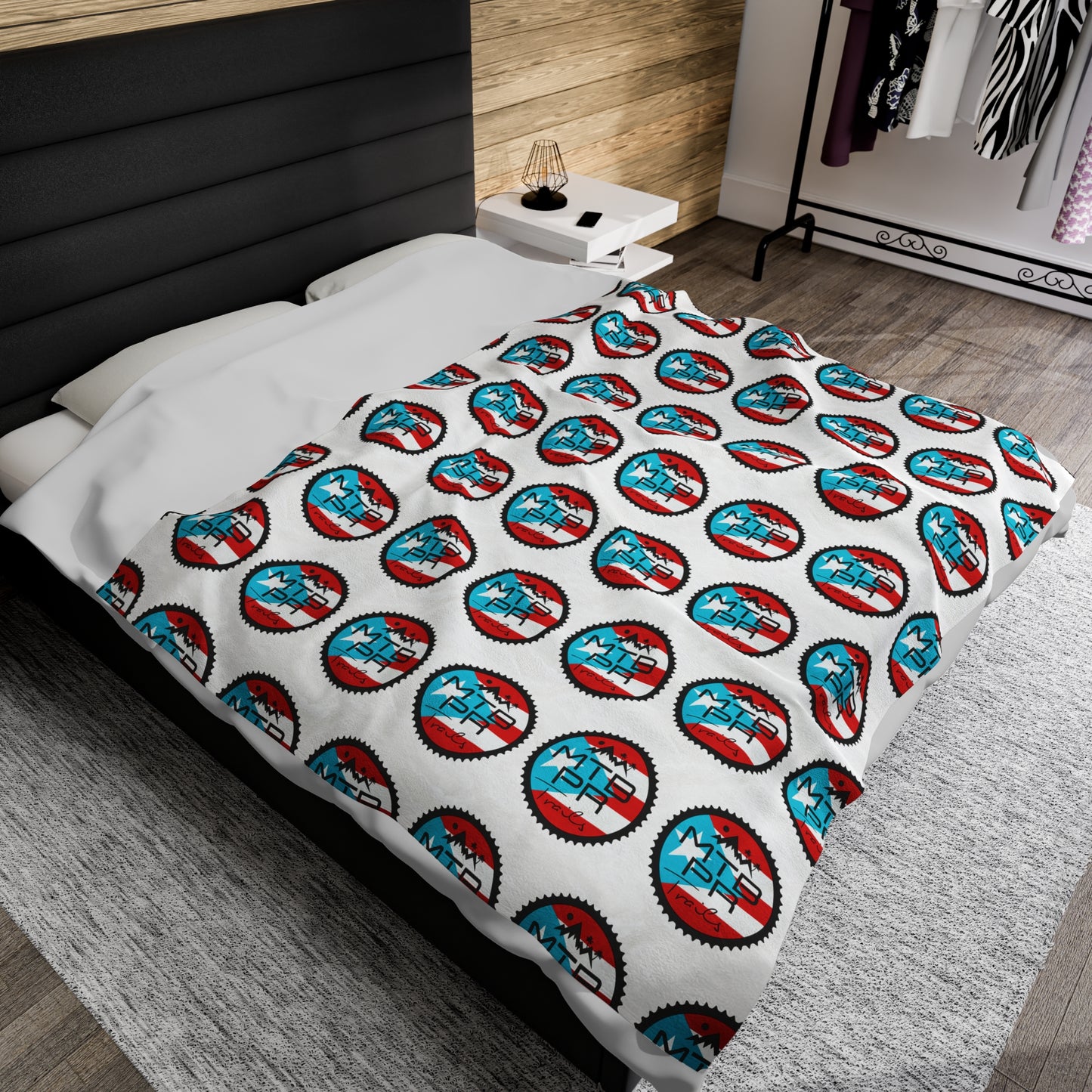 Velveteen Plush Blanket - MTB PR Trals - Bandera Patron