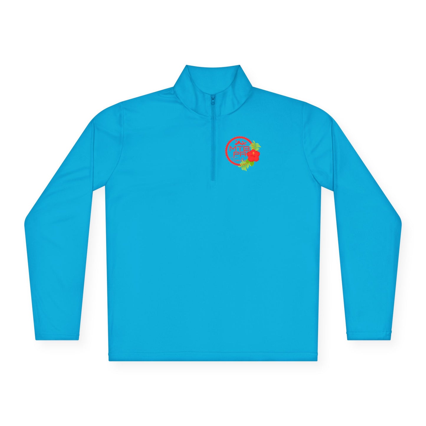 Unisex Quarter-Zip Pullover - MTB PR Trails - Amapola