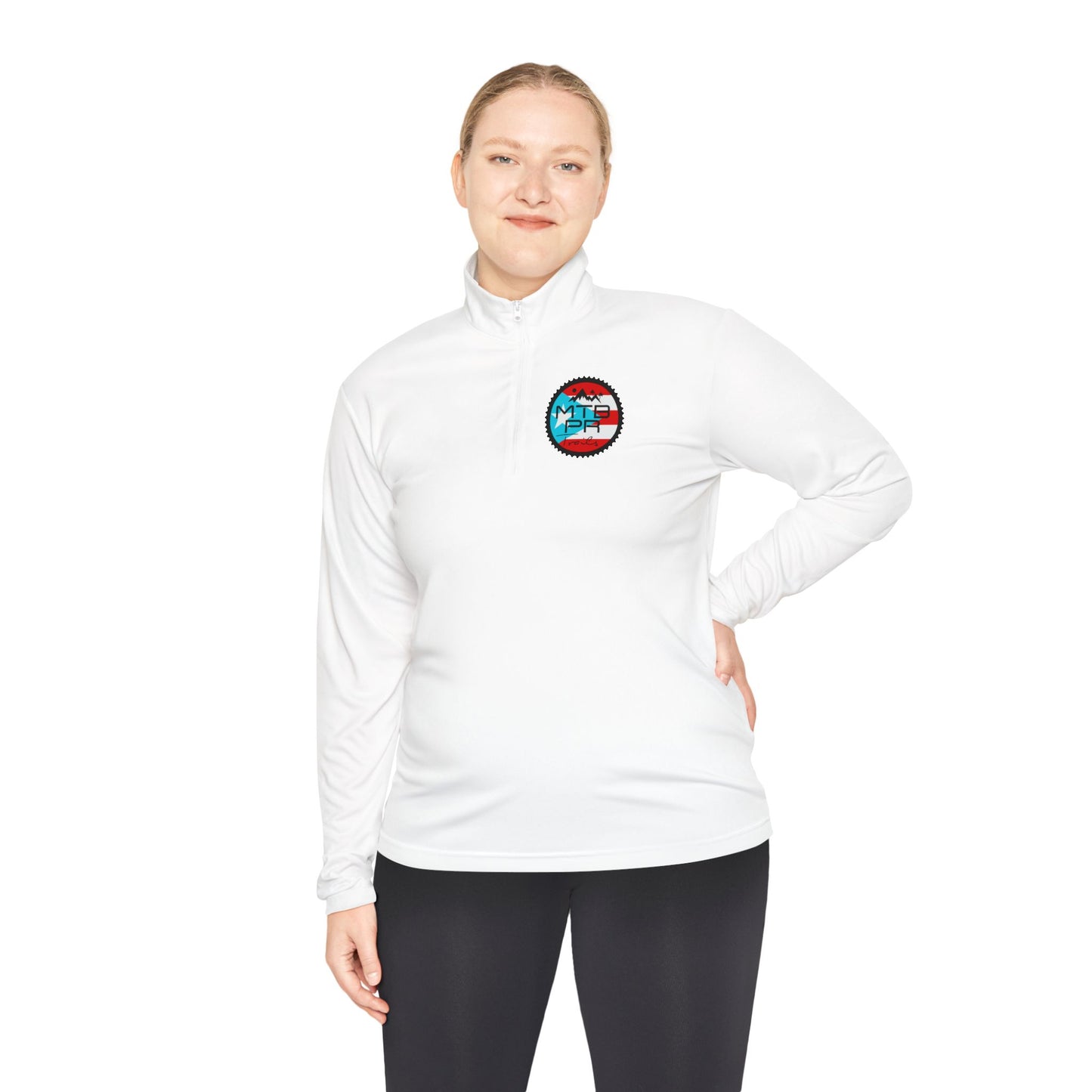 Unisex Quarter-Zip Pullover - MTB PR Trails - Bandera