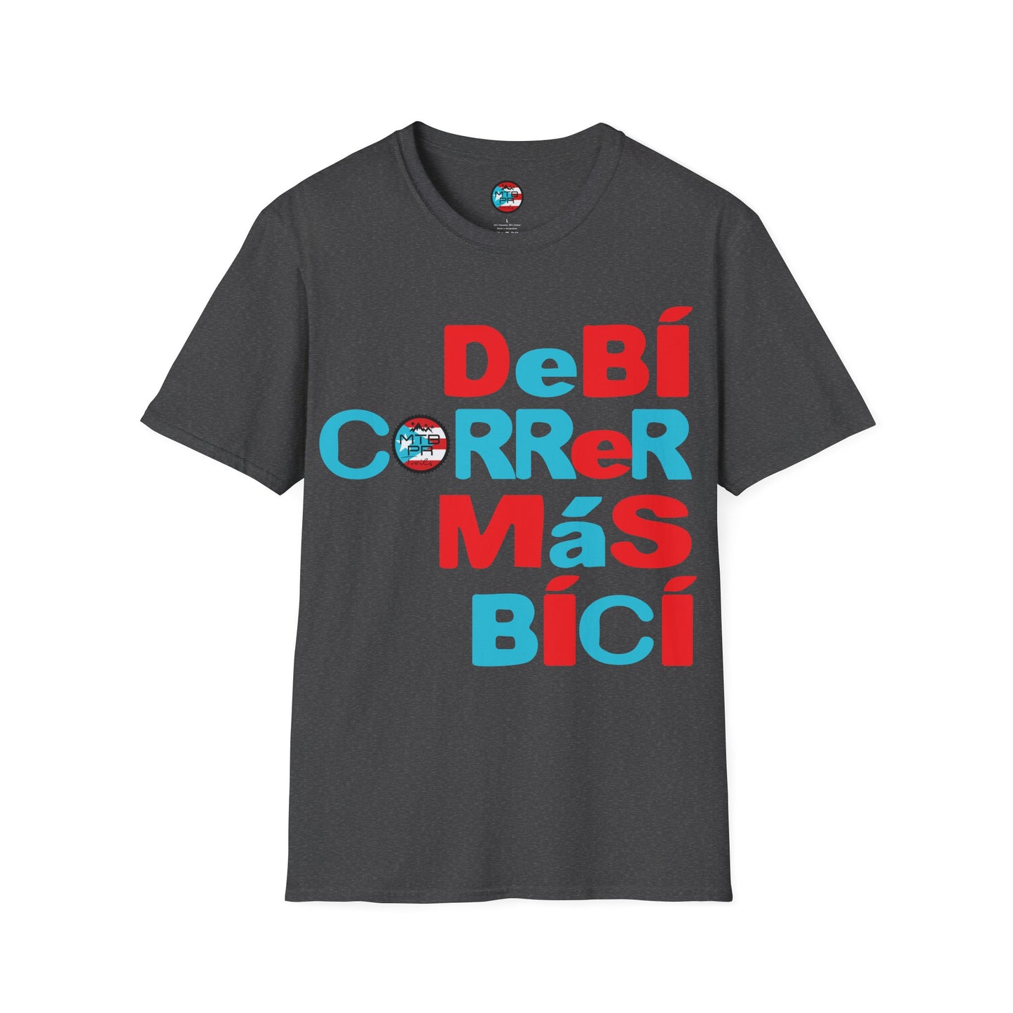 DeBI CoRReR MaS BICI - Bandera - MTB PR TRAILS - Unisex Softstyle T-Shirt