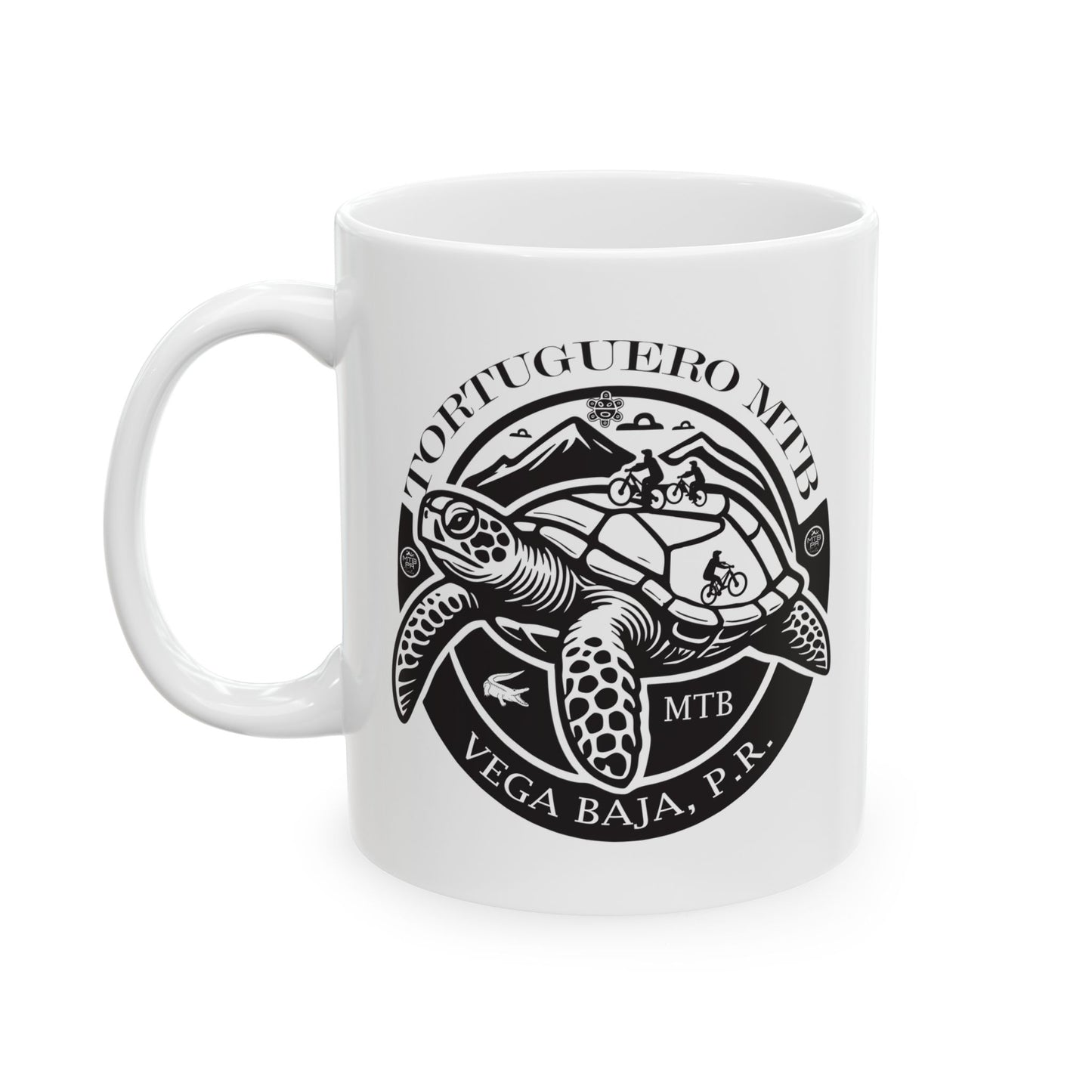 Tortuguero MTB - Ceramic Mug, (11oz)
