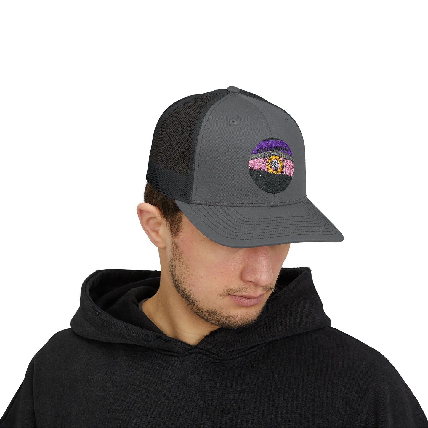 Snapback Trucker Cap - Los Pinchos MTB Trail - Logo Design - Salinas, Puerto Rico