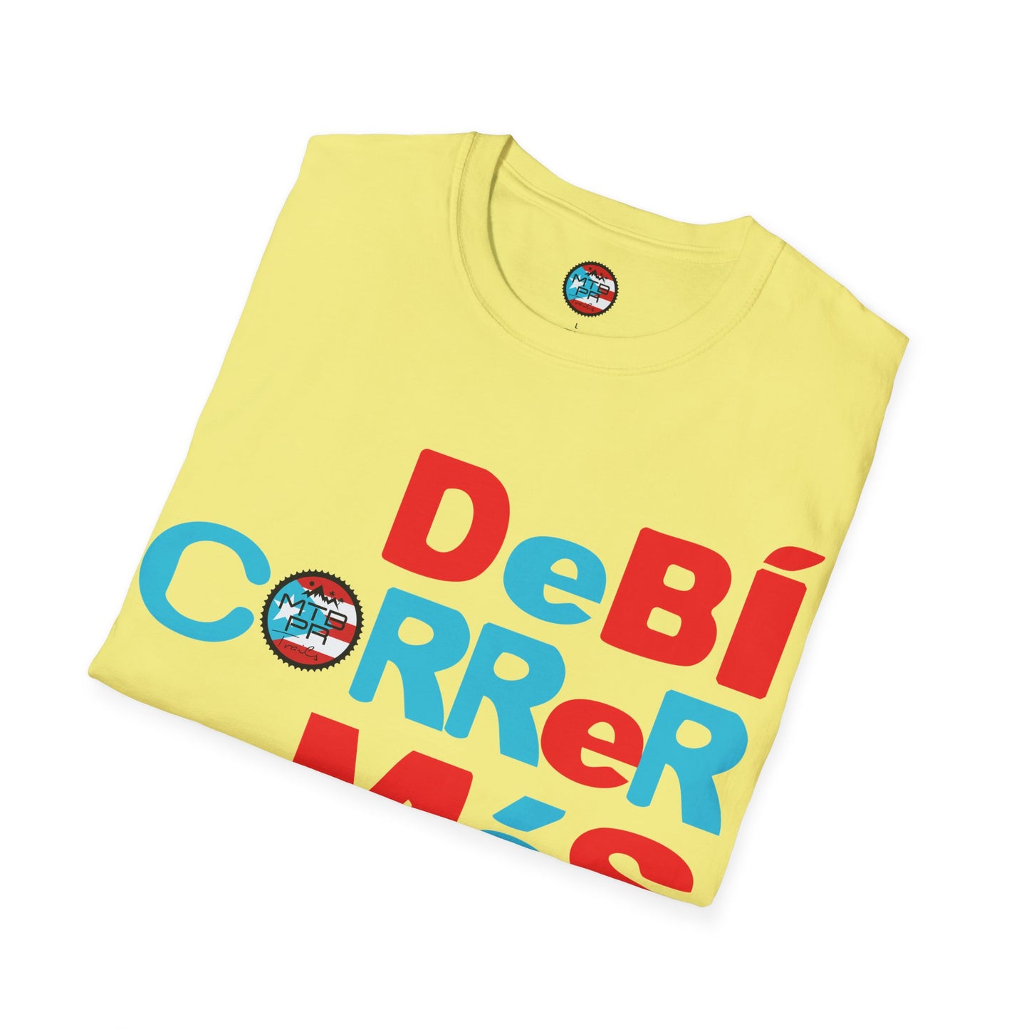 DeBI CoRReR MaS BICI - Bandera - MTB PR TRAILS - Unisex Softstyle T-Shirt