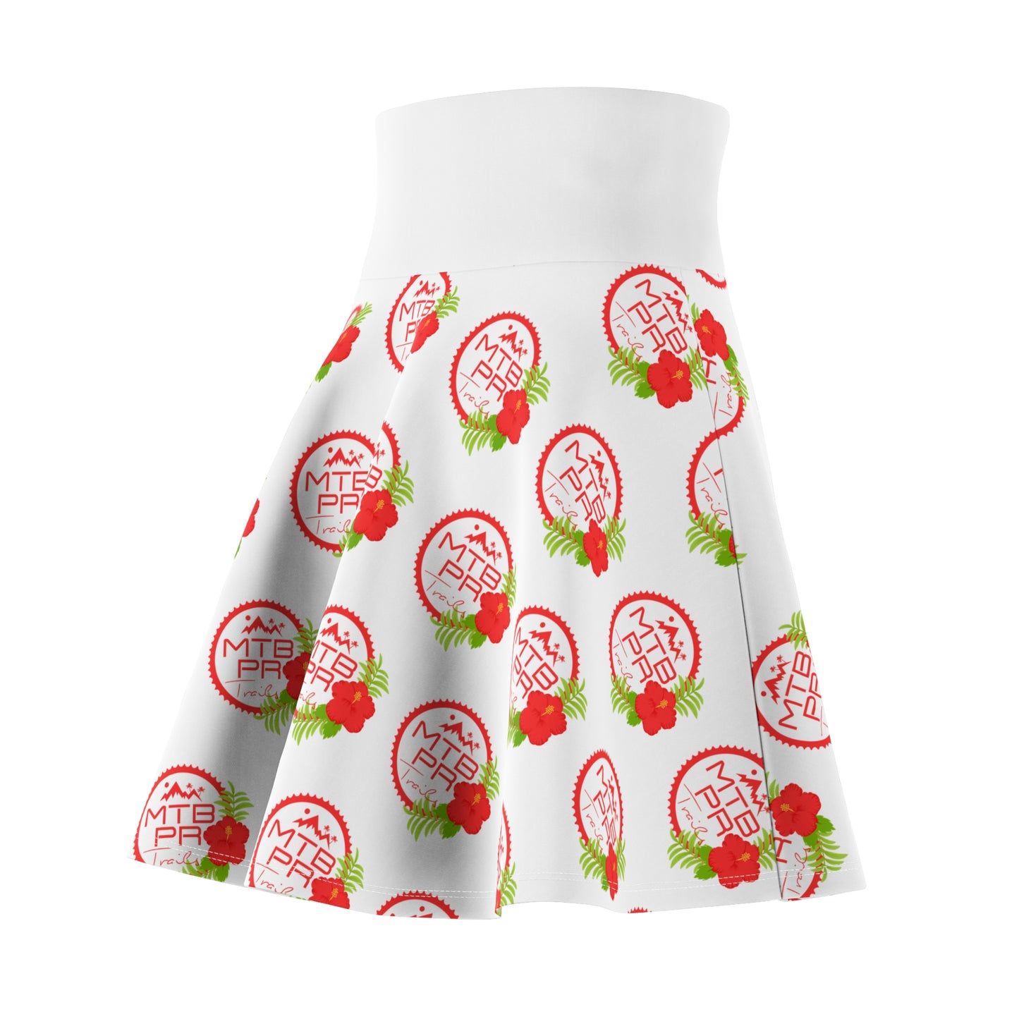 Women's Skater Skirt (AOP) - MTB PR Trails - Amapola