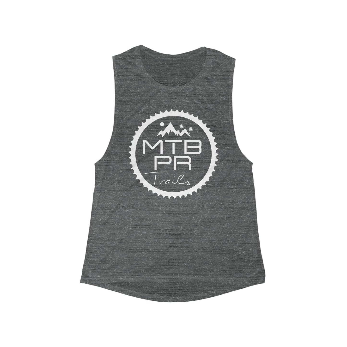 MTB PR Trails - OG LOGO - Women's Flowy Scoop Muscle Tank