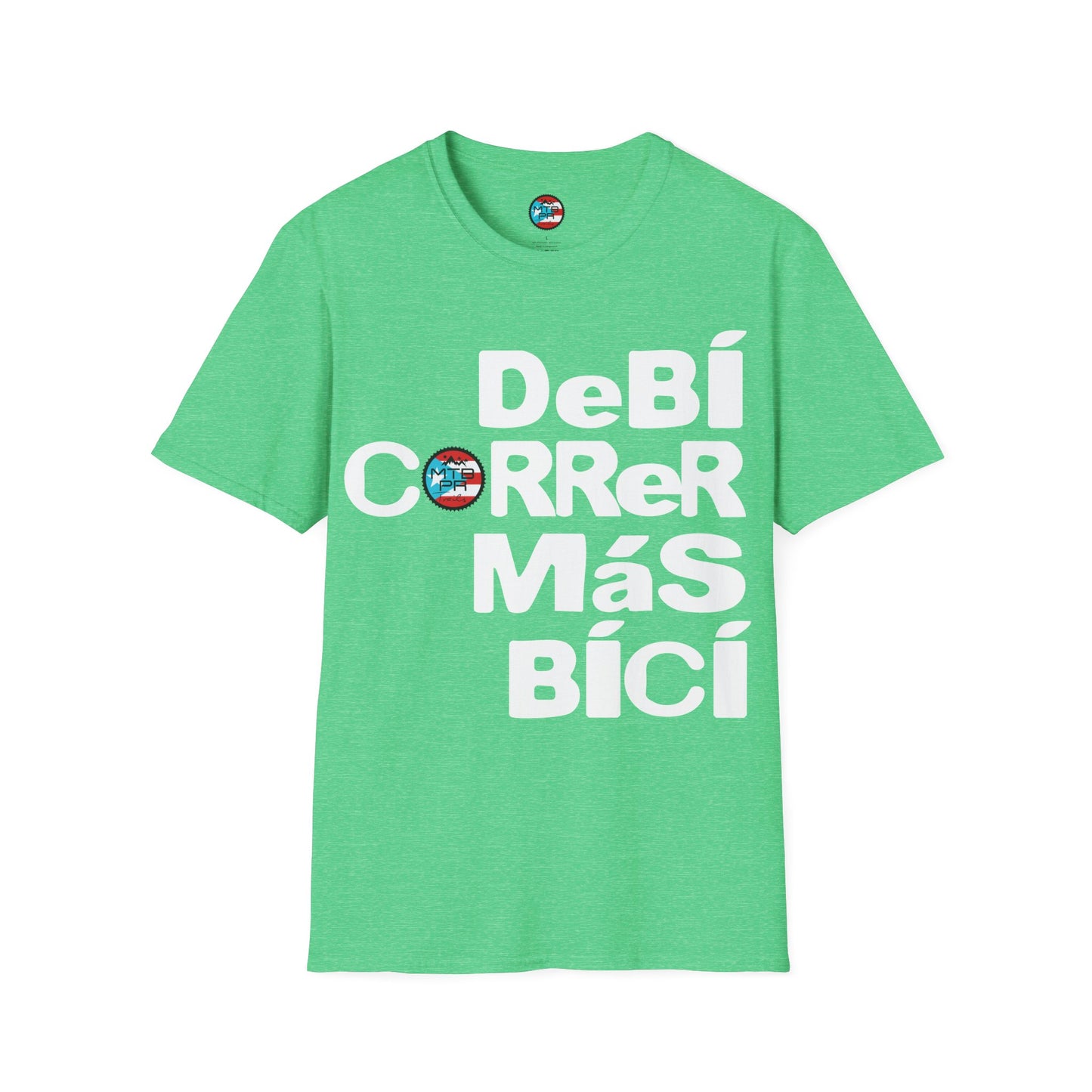 DeBI CoRReR MaS BICI - White - MTB PR TRAILS - Unisex Softstyle T-Shirt