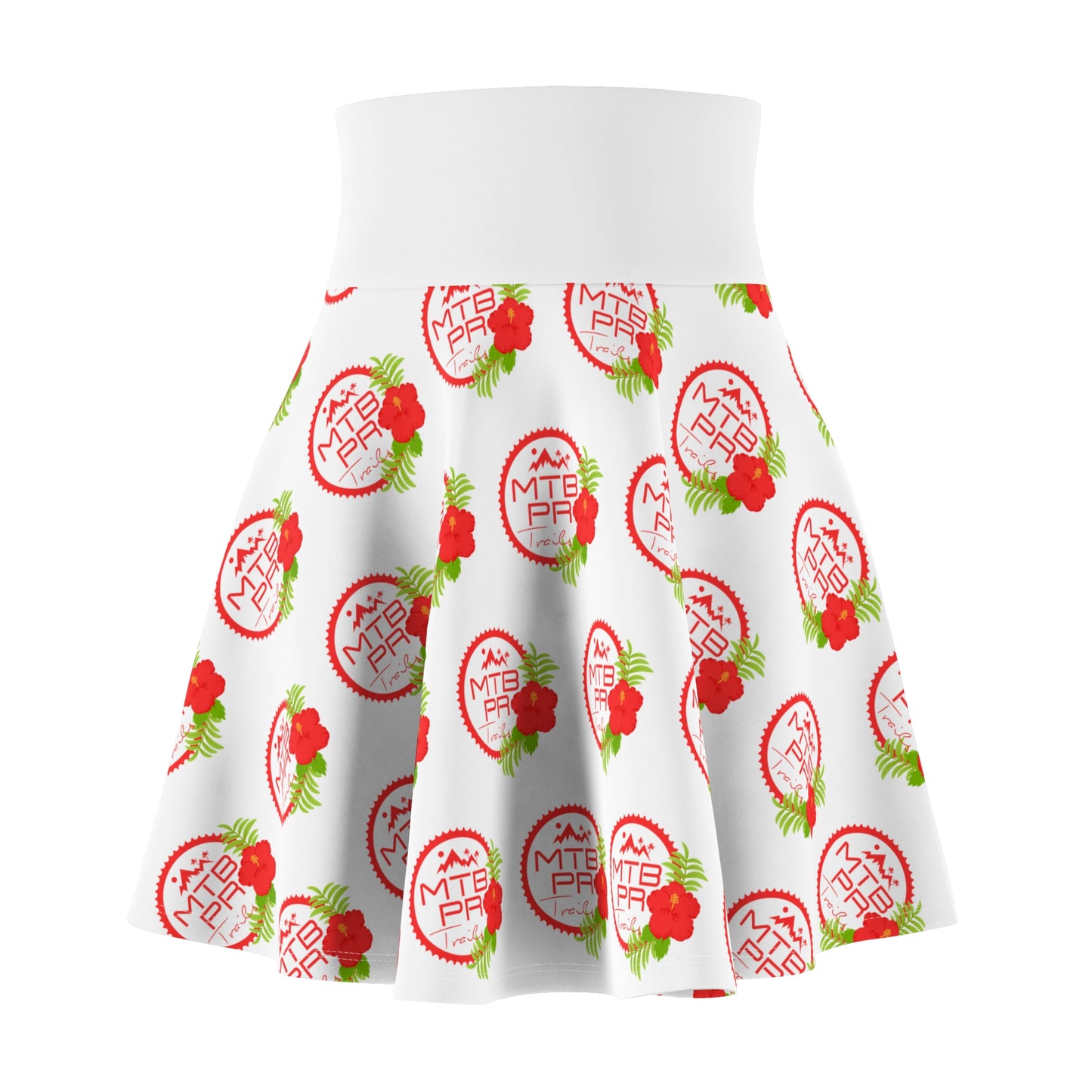 Women's Skater Skirt (AOP) - MTB PR Trails - Amapola