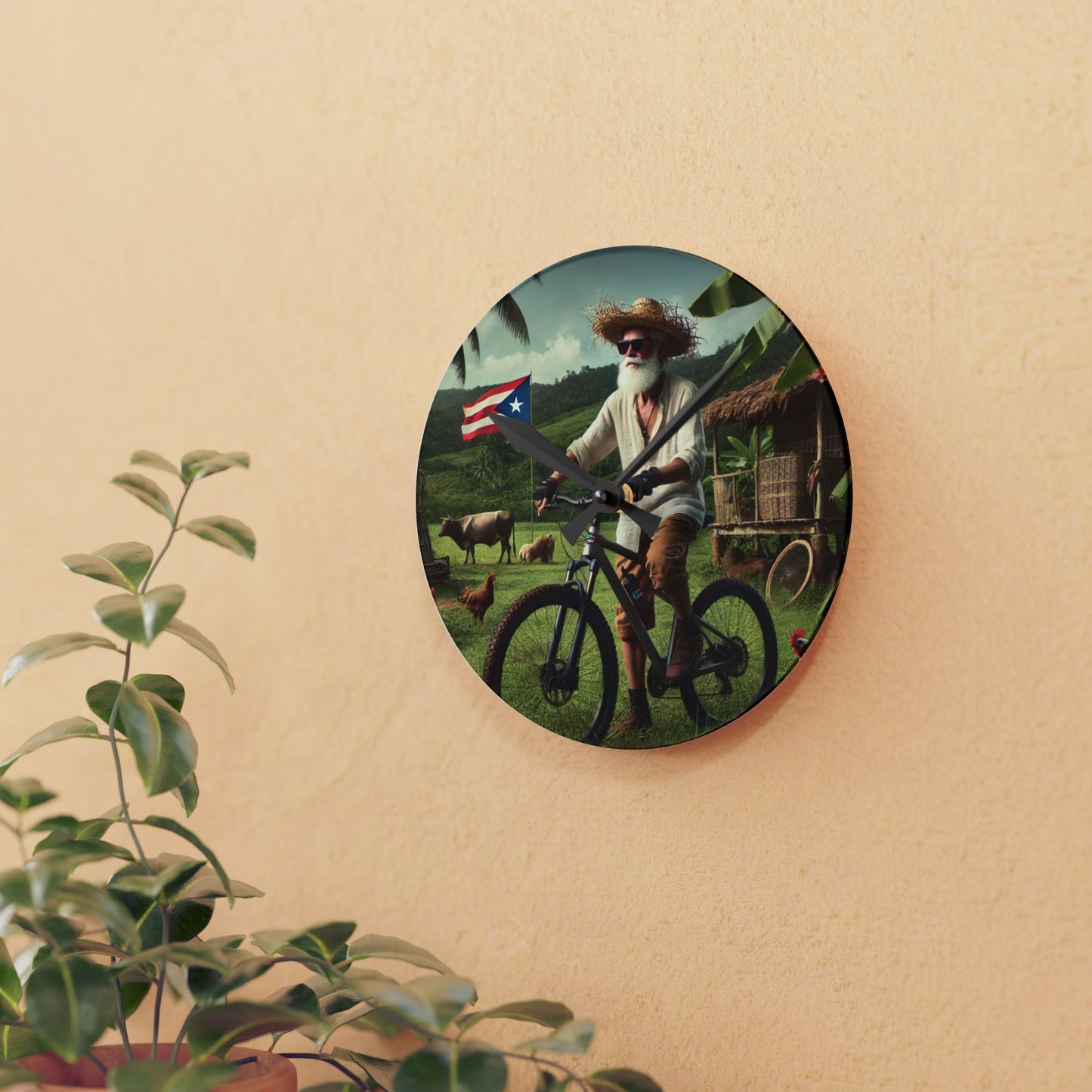 Acrylic Wall Clock - MTB PR Trails - El Jibaro MTB