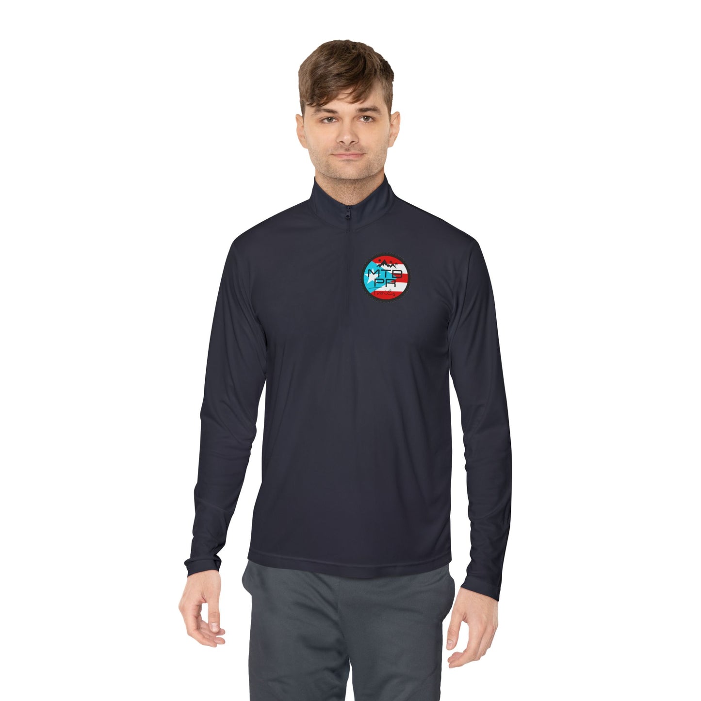 Unisex Quarter-Zip Pullover - MTB PR Trails - Bandera