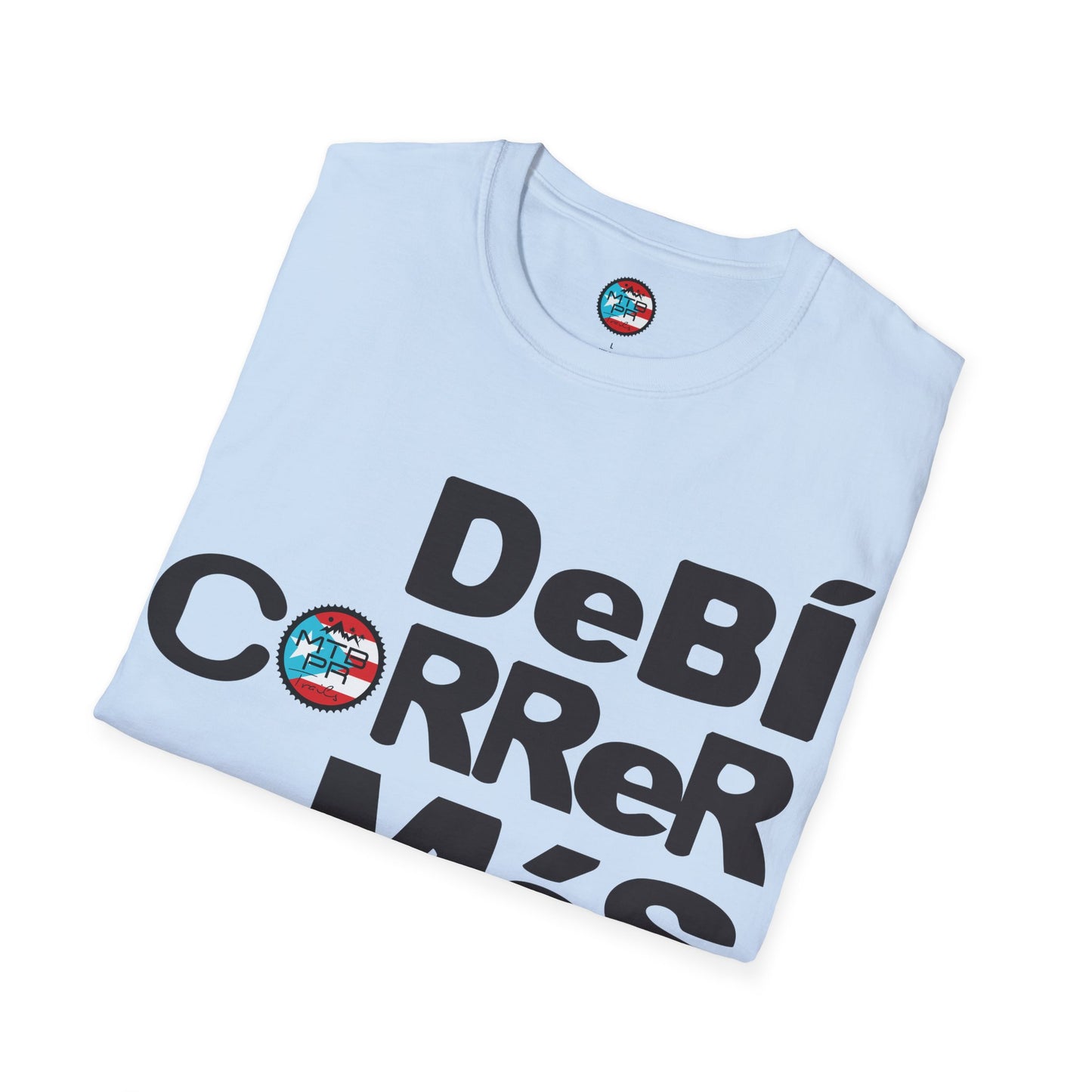 DeBI CoRReR MaS BICI - Black - MTB PR TRAILS - Unisex Softstyle T-Shirt