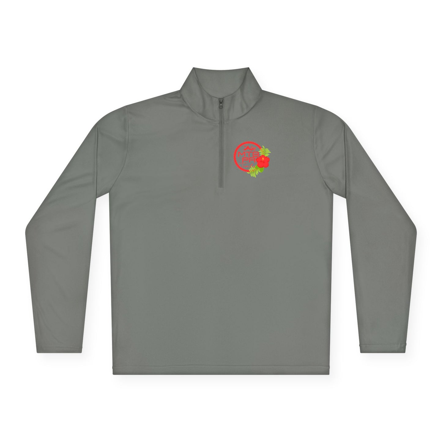 Unisex Quarter-Zip Pullover - MTB PR Trails - Amapola