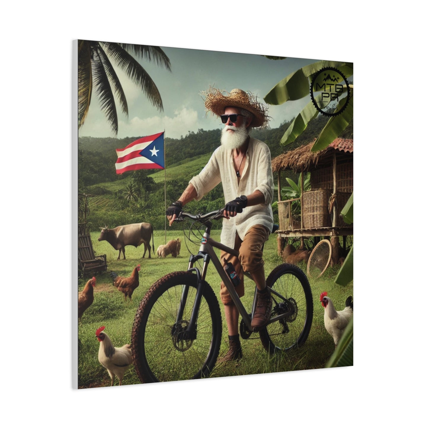 El Jibaro MTB - Matte Canvas, Stretched, 1.25"