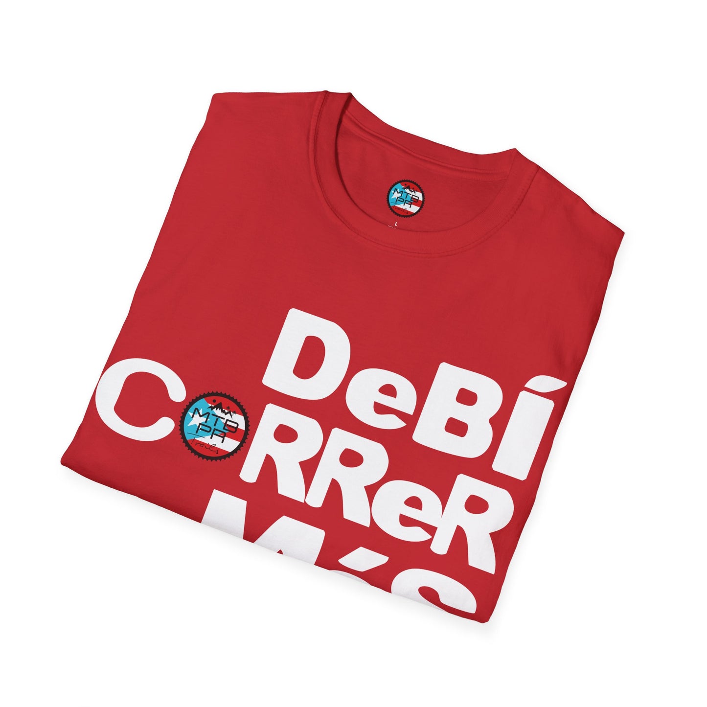 DeBI CoRReR MaS BICI - White - MTB PR TRAILS - Unisex Softstyle T-Shirt