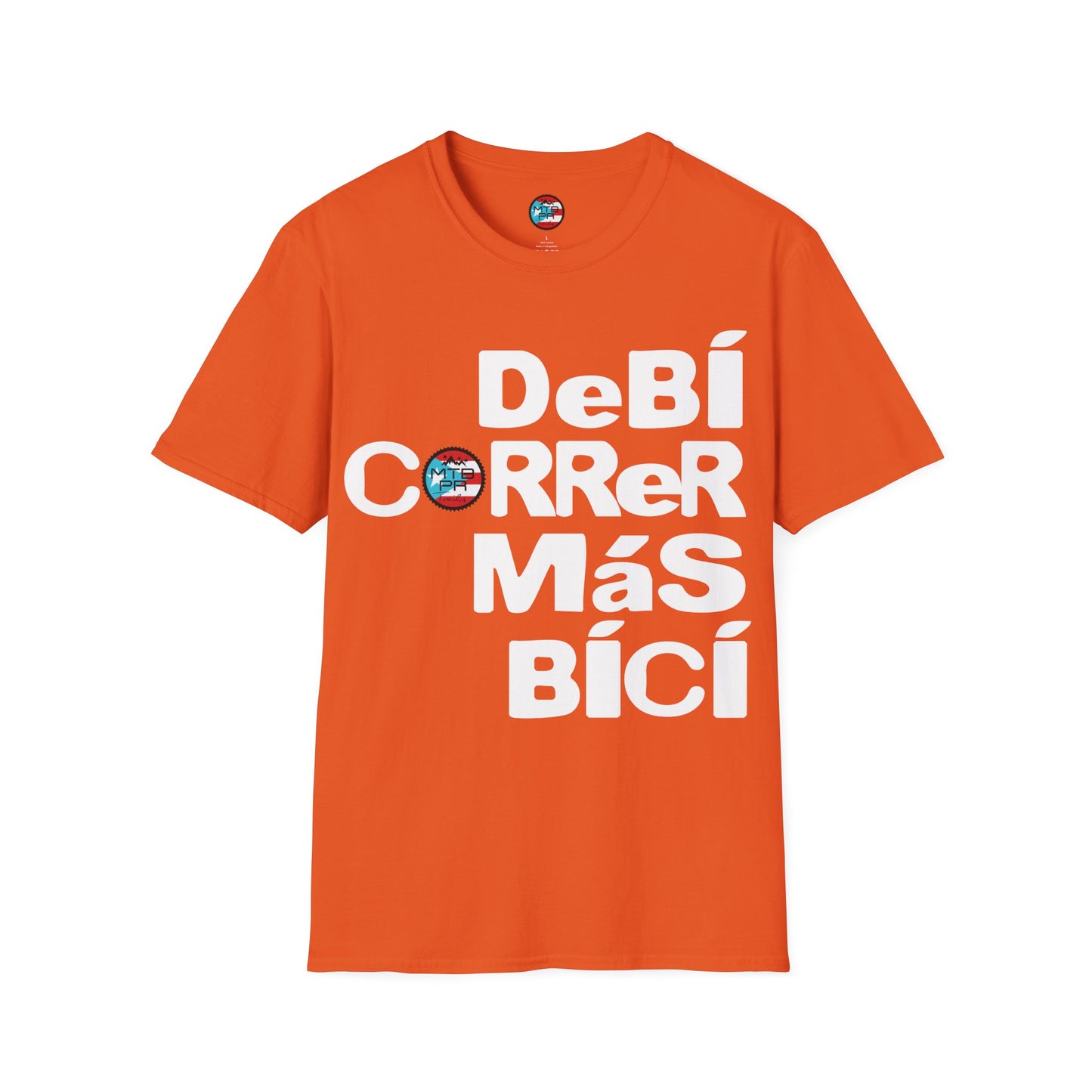 DeBI CoRReR MaS BICI - White - MTB PR TRAILS - Unisex Softstyle T-Shirt