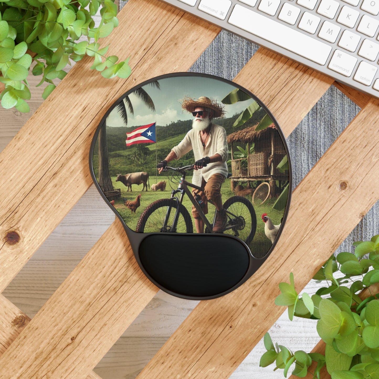 Mouse Pad With Wrist Rest - El Jibaro MTB