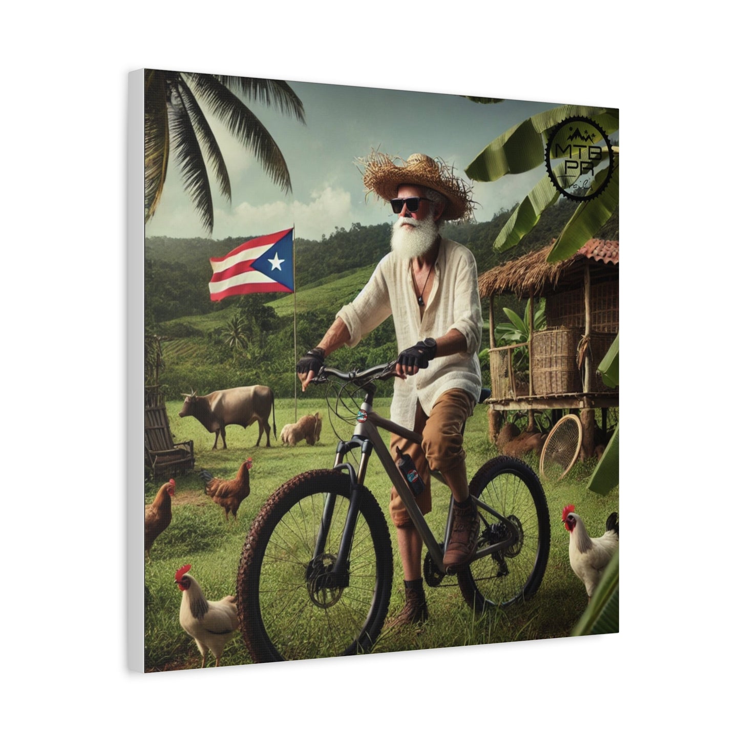 El Jibaro MTB - Matte Canvas, Stretched, 1.25"