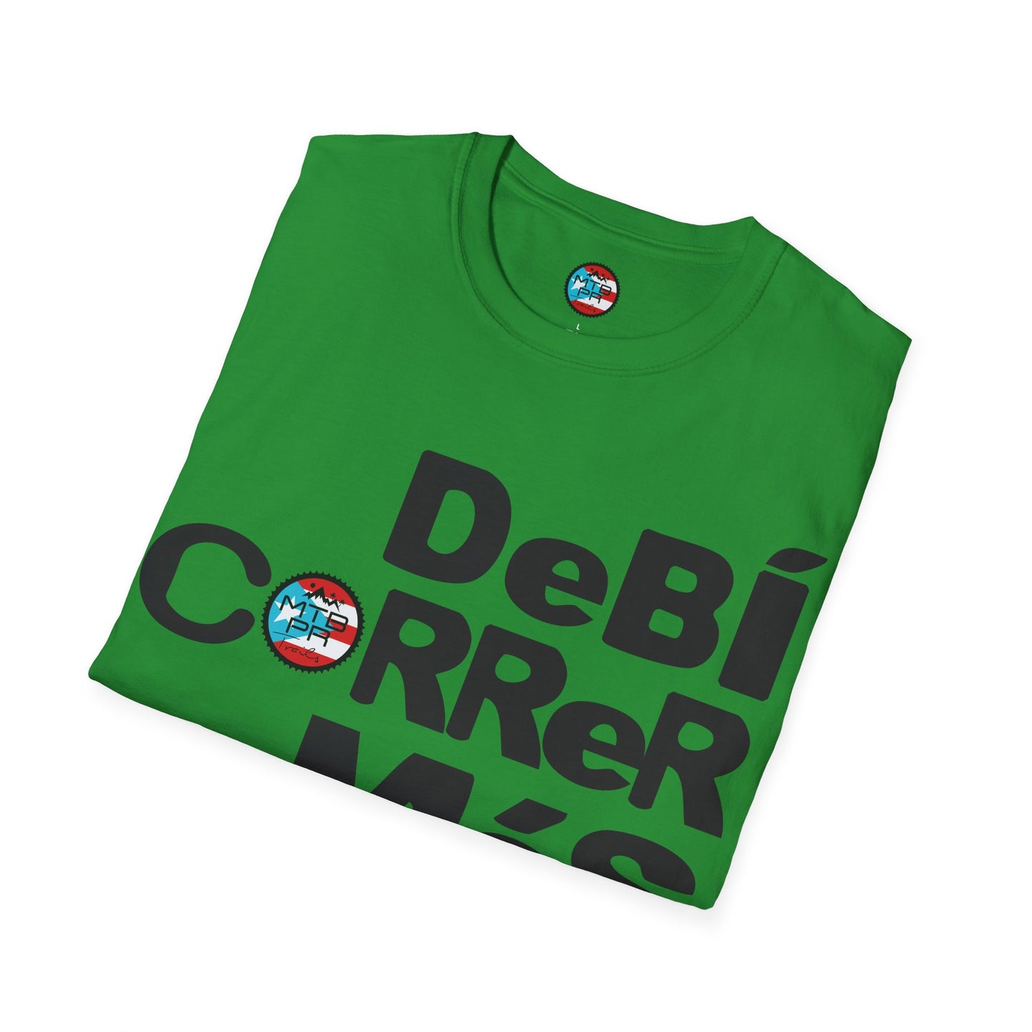 DeBI CoRReR MaS BICI - Black - MTB PR TRAILS - Unisex Softstyle T-Shirt