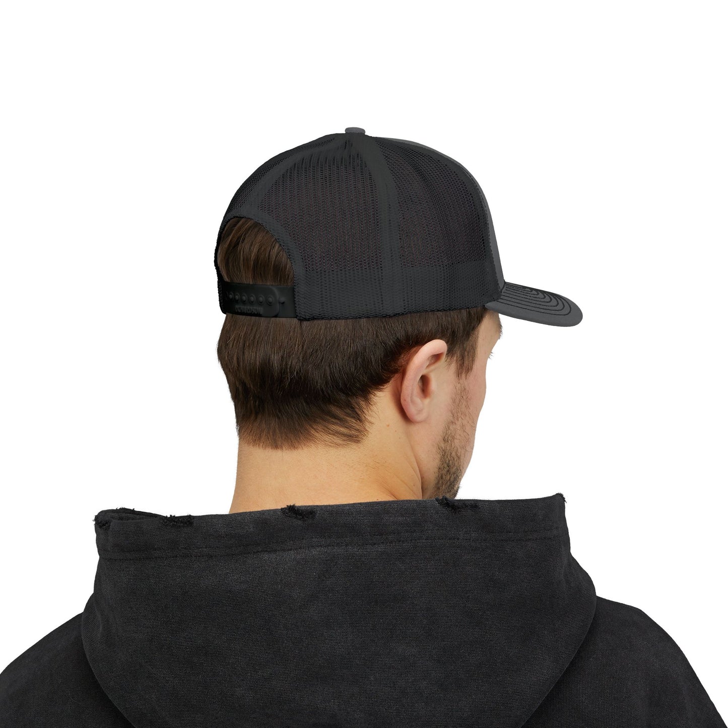 Snapback Trucker Cap - Monte Brujo MTB Trail Logo Design - Guayam Puerto Rico