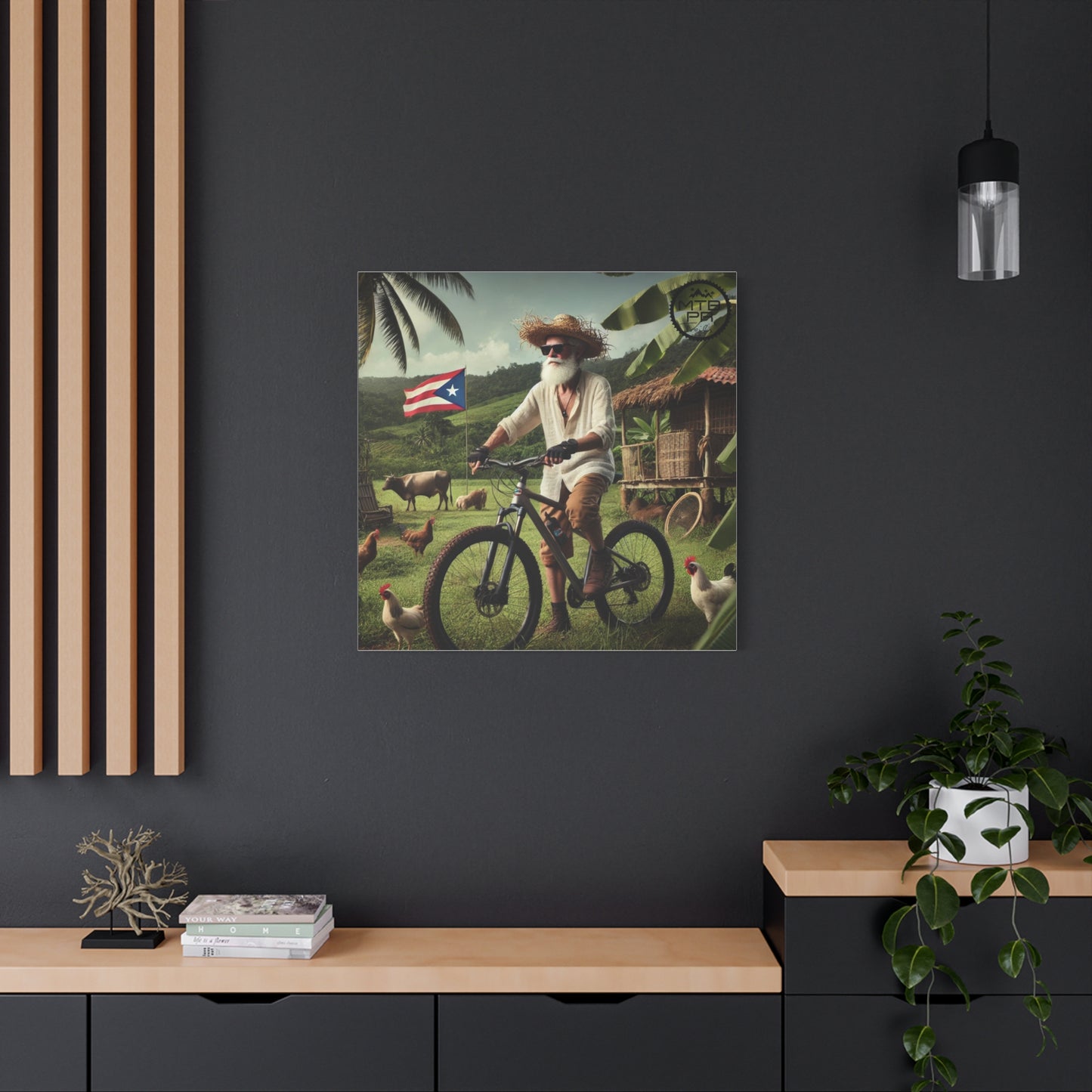 El Jibaro MTB - Matte Canvas, Stretched, 1.25"