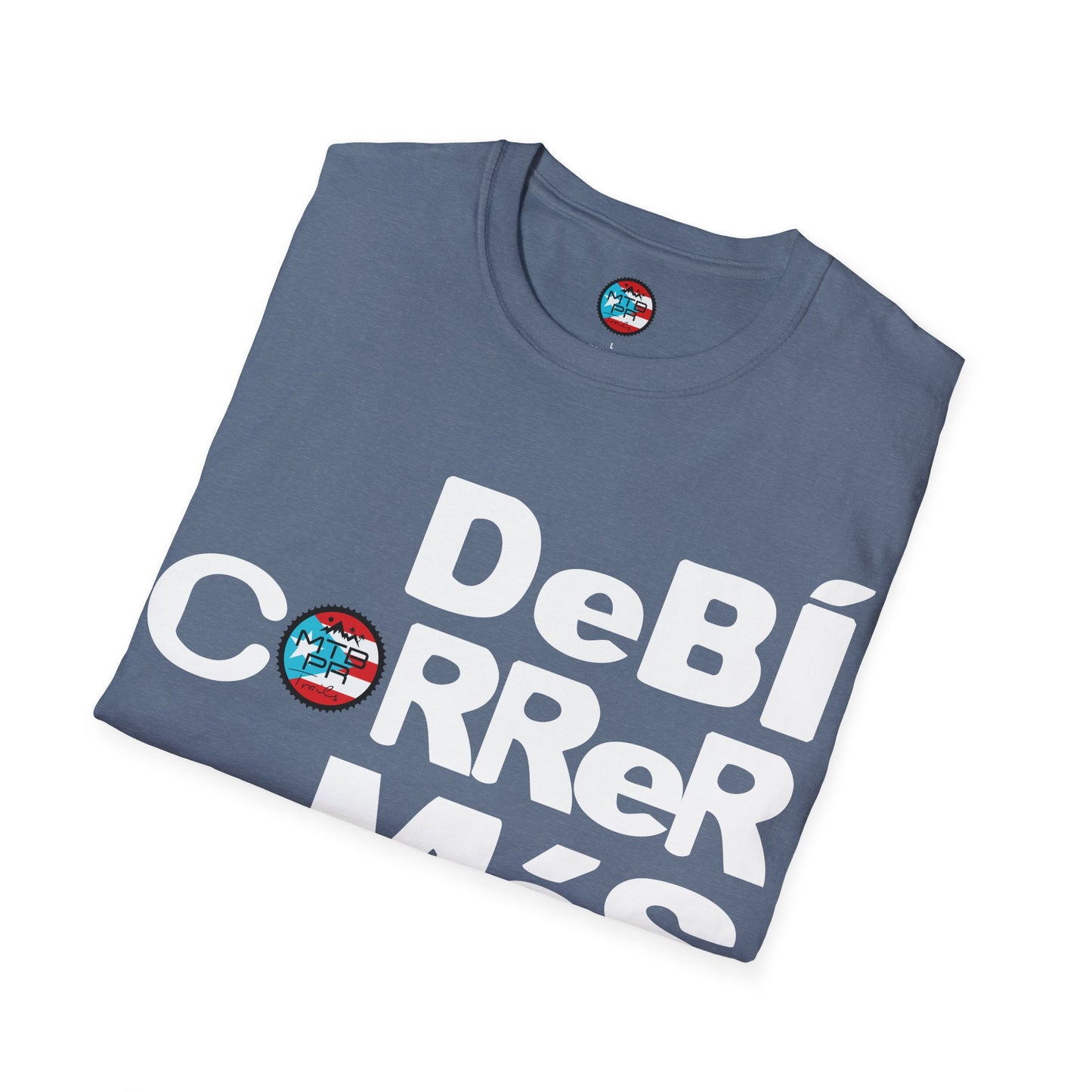 DeBI CoRReR MaS BICI - White - MTB PR TRAILS - Unisex Softstyle T-Shirt