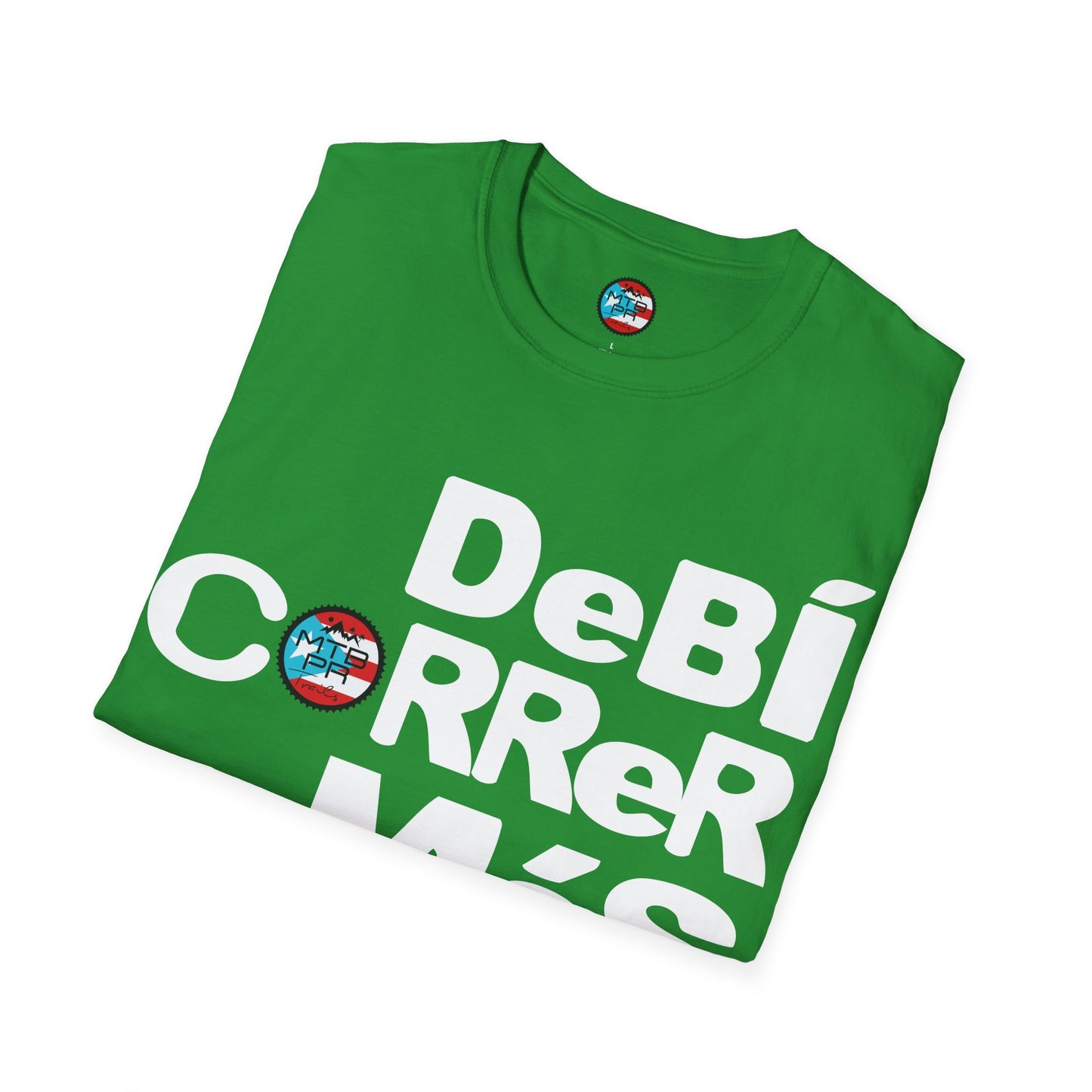 DeBI CoRReR MaS BICI - White - MTB PR TRAILS - Unisex Softstyle T-Shirt
