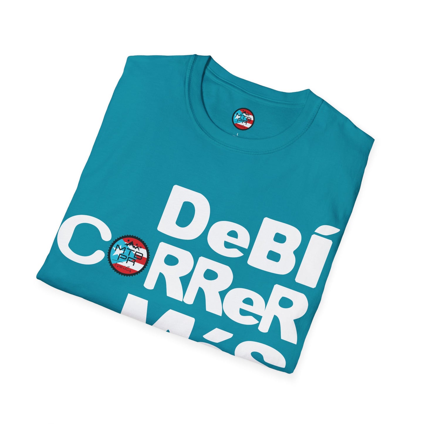 DeBI CoRReR MaS BICI - White - MTB PR TRAILS - Unisex Softstyle T-Shirt